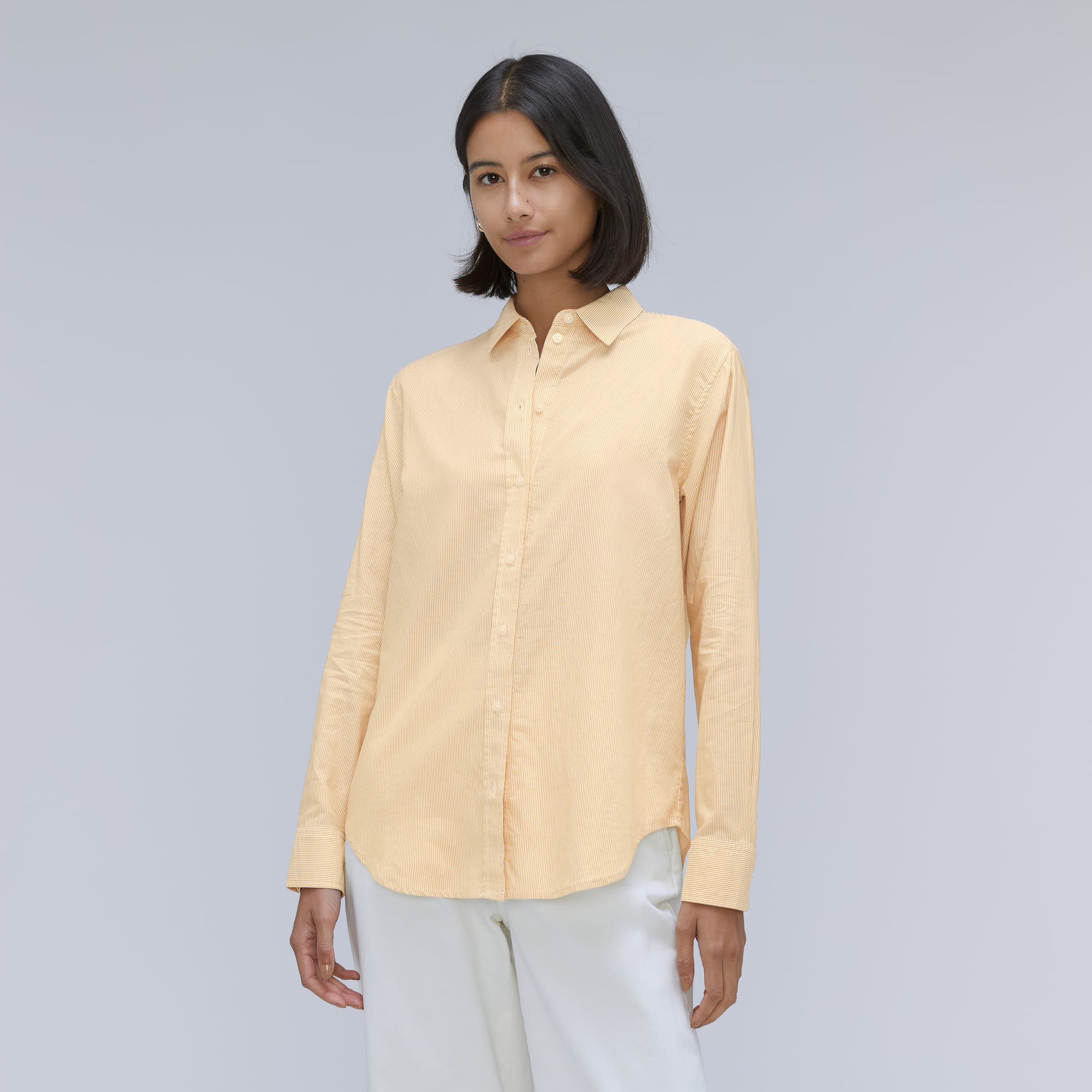 The Silky Cotton Relaxed Shirt Golden Palm / White Everlane