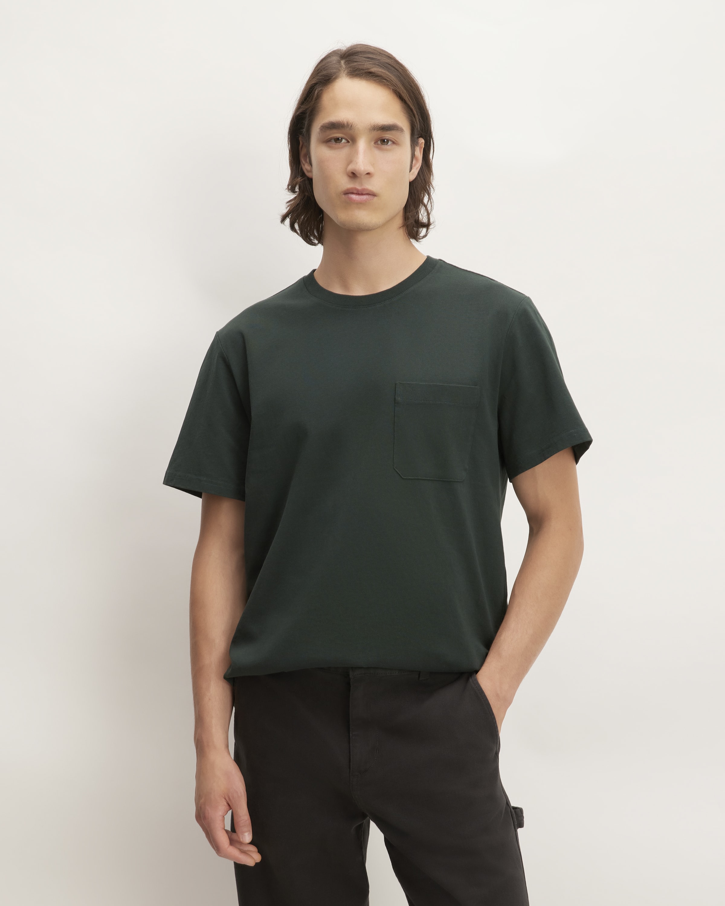 everlane oversized pocket tee