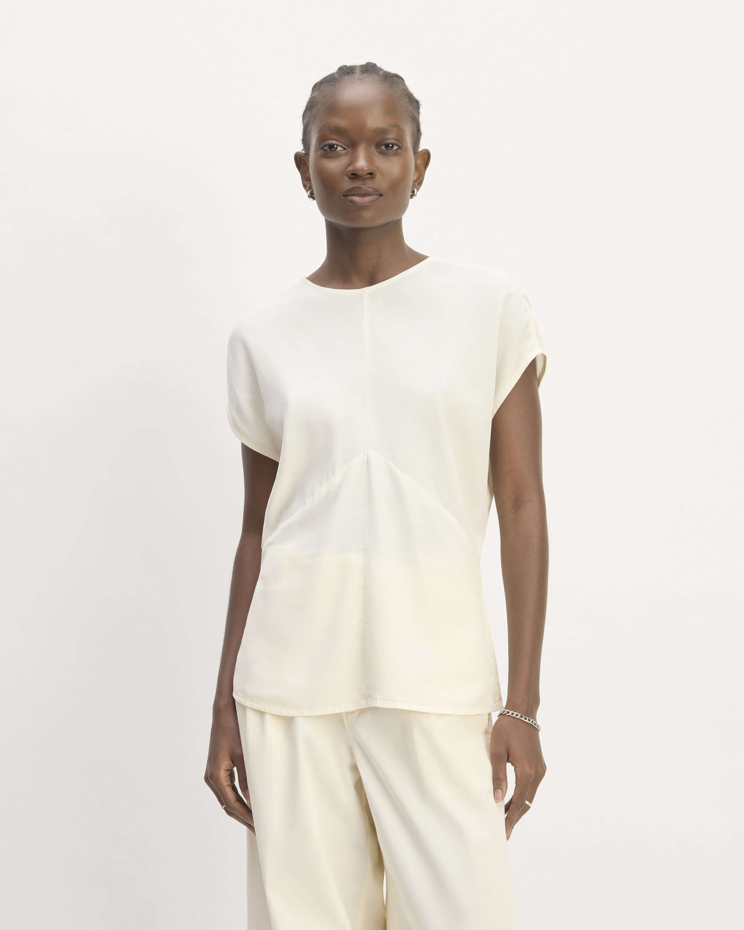 The Drape Top in Butterlite Bone – Everlane