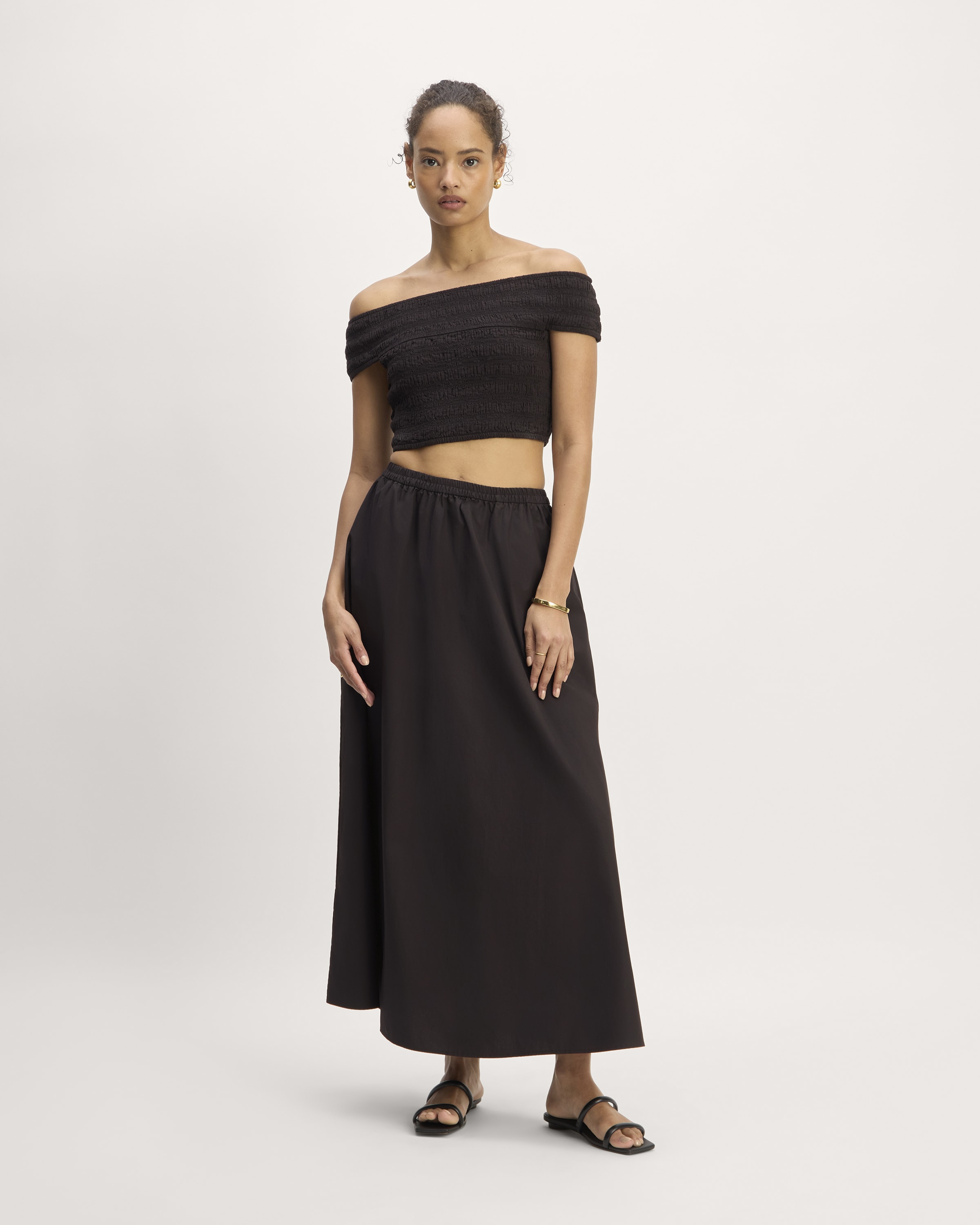 The Supima® Pull-On Maxi Skirt Black – Everlane