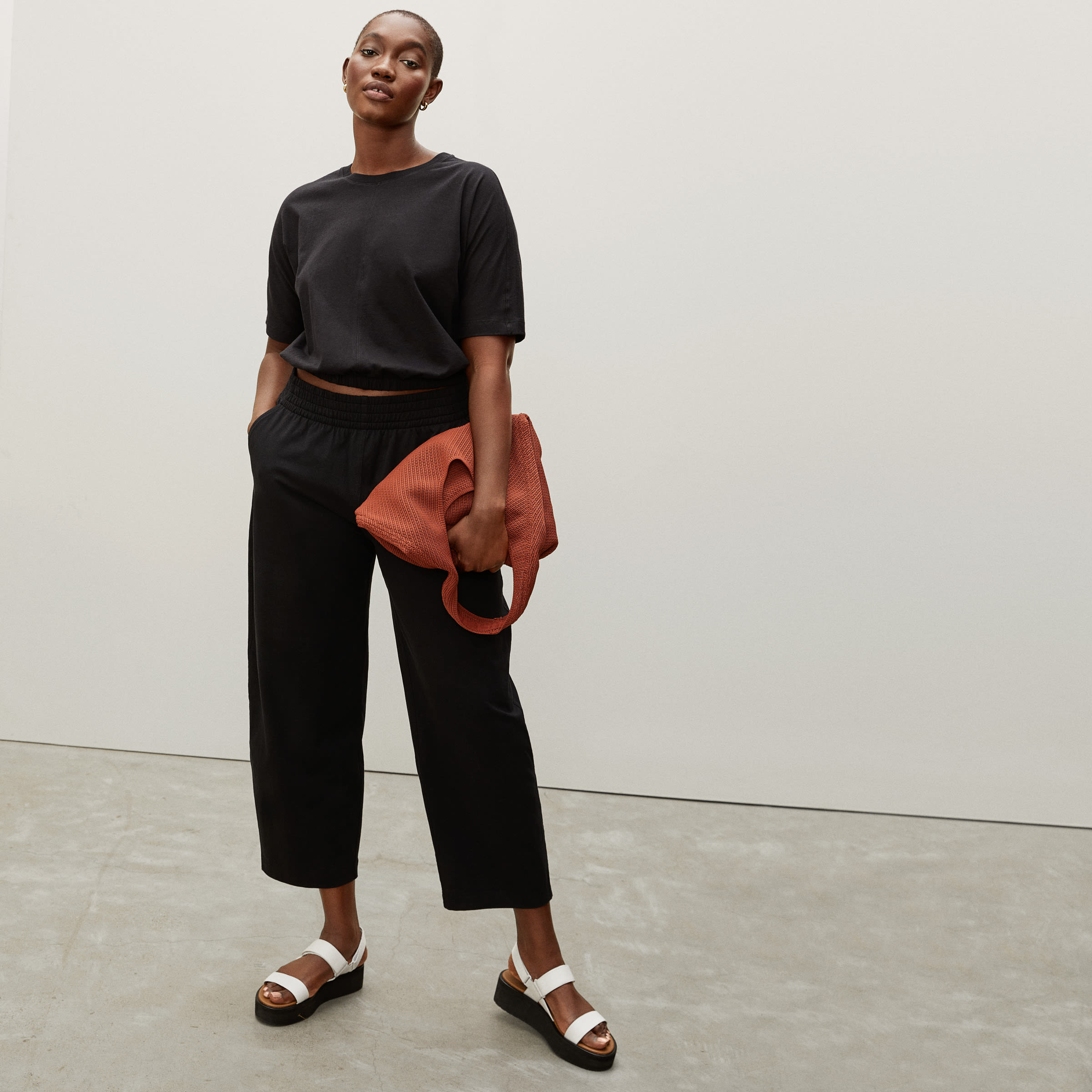 The Retro Jersey Barrel Pant Black – Everlane