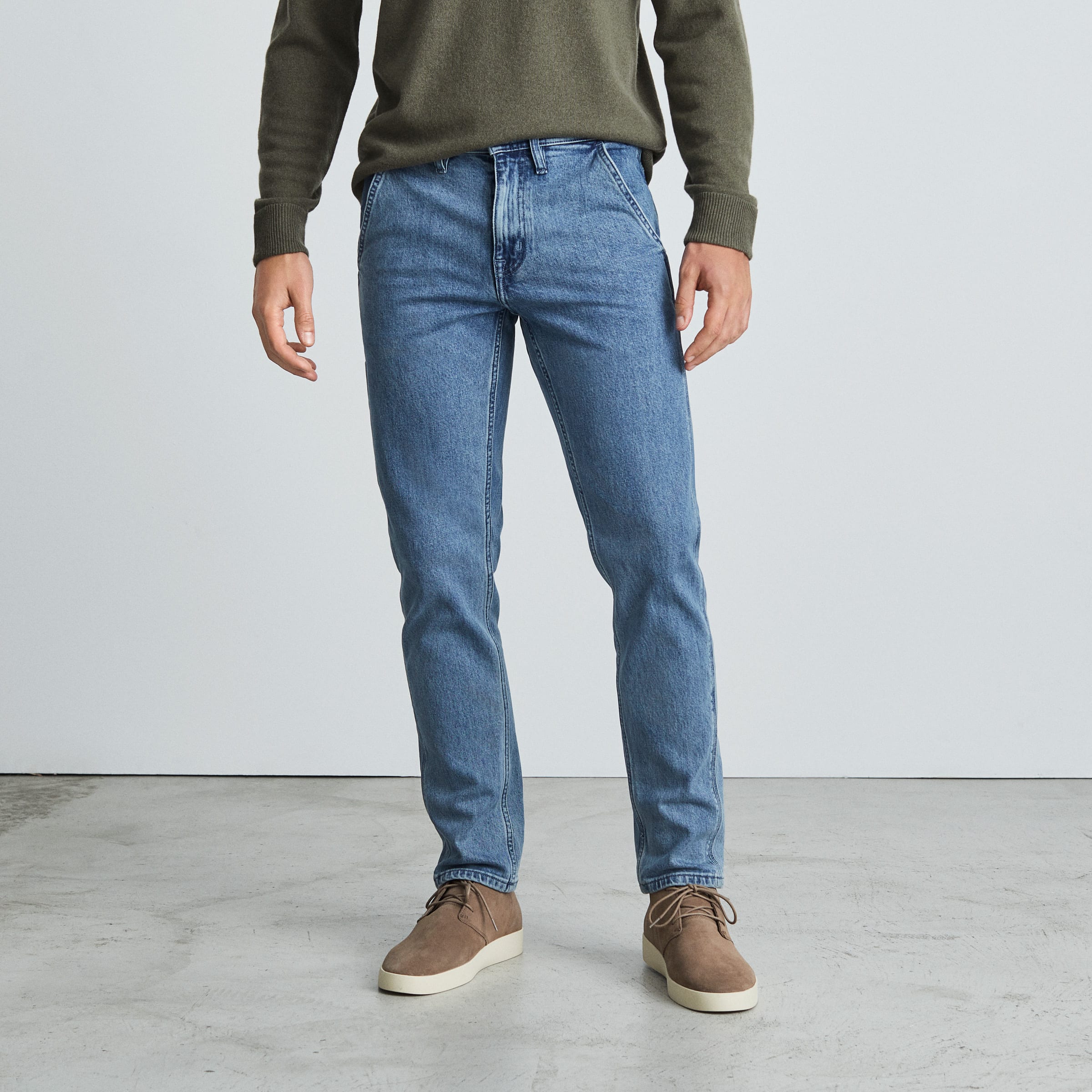 The Organic Slim Fit Carpenter Jean Washed Blue – Everlane