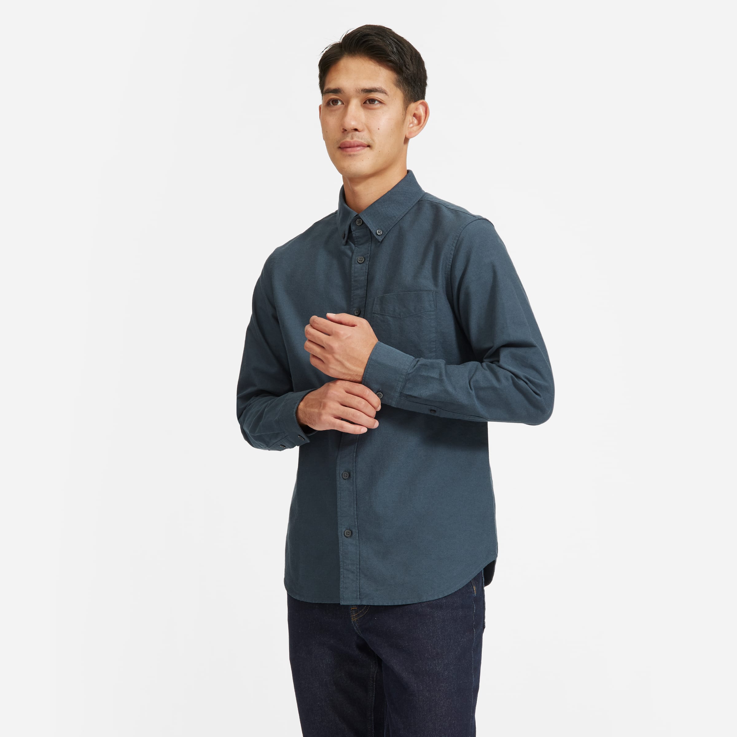 The Standard Fit Japanese Oxford Shirt | Uniform Dark Teal – Everlane