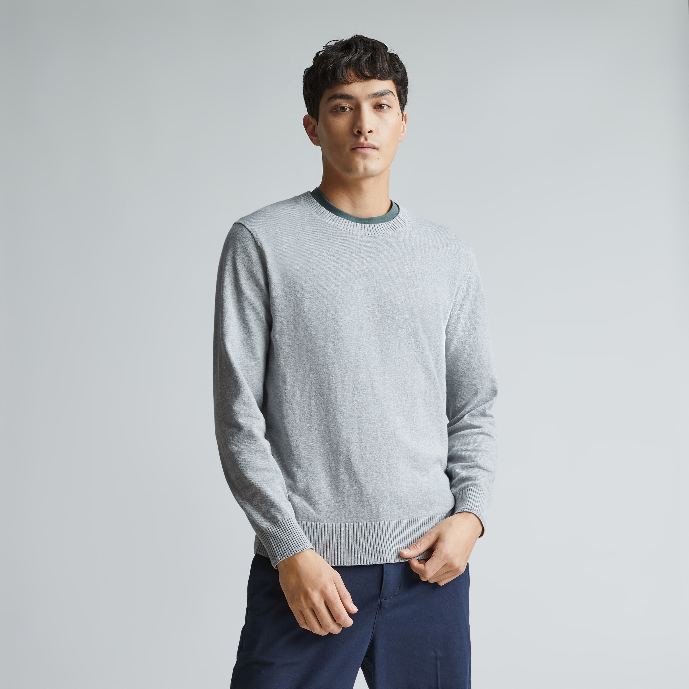 The No-Sweat Sweater | Uniform Heathered Grey – Everlane