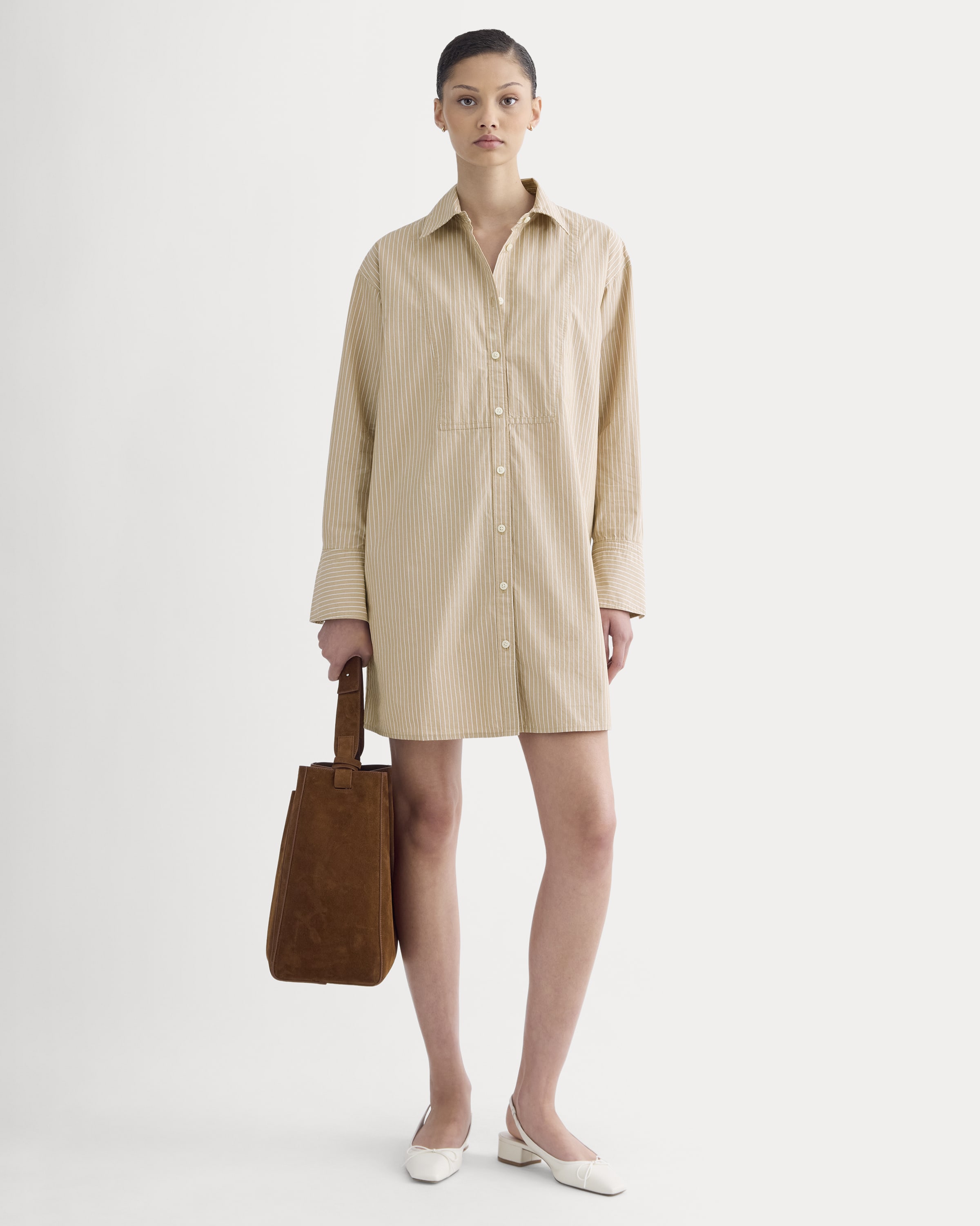 Elita High Neck L S Dress Tigers Eye