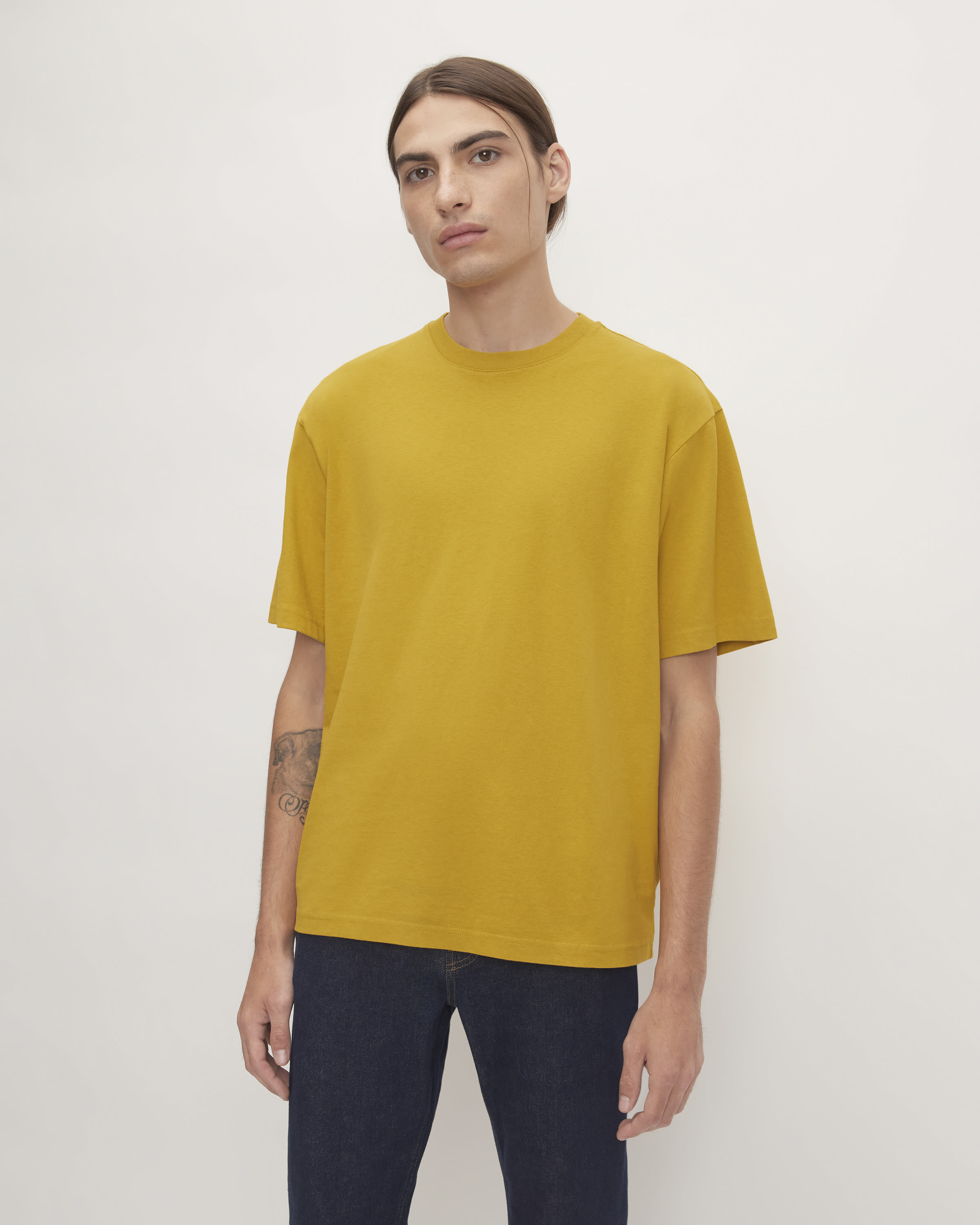 The PremiumWeight Relaxed Crew Uniform Honey Everlane