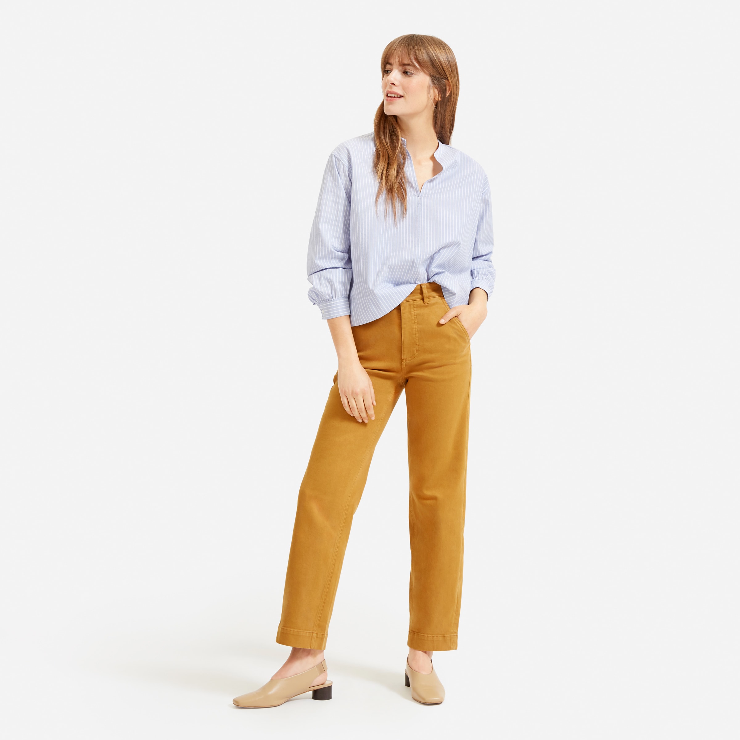 The Wide Leg Crop Utility Pant Golden Brown – Everlane