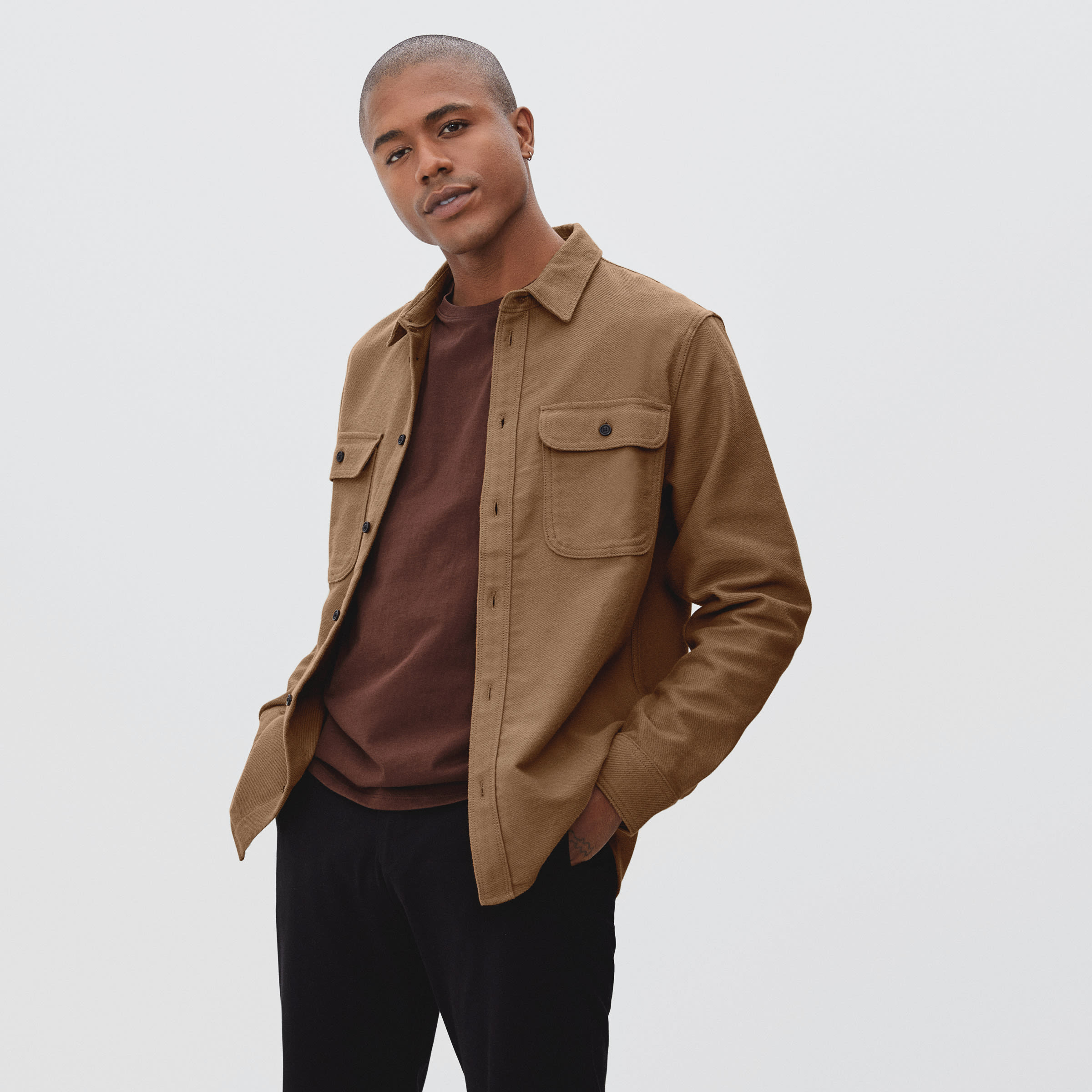 The Heavyweight Overshirt | Uniform Toasted Coconut – Everlane