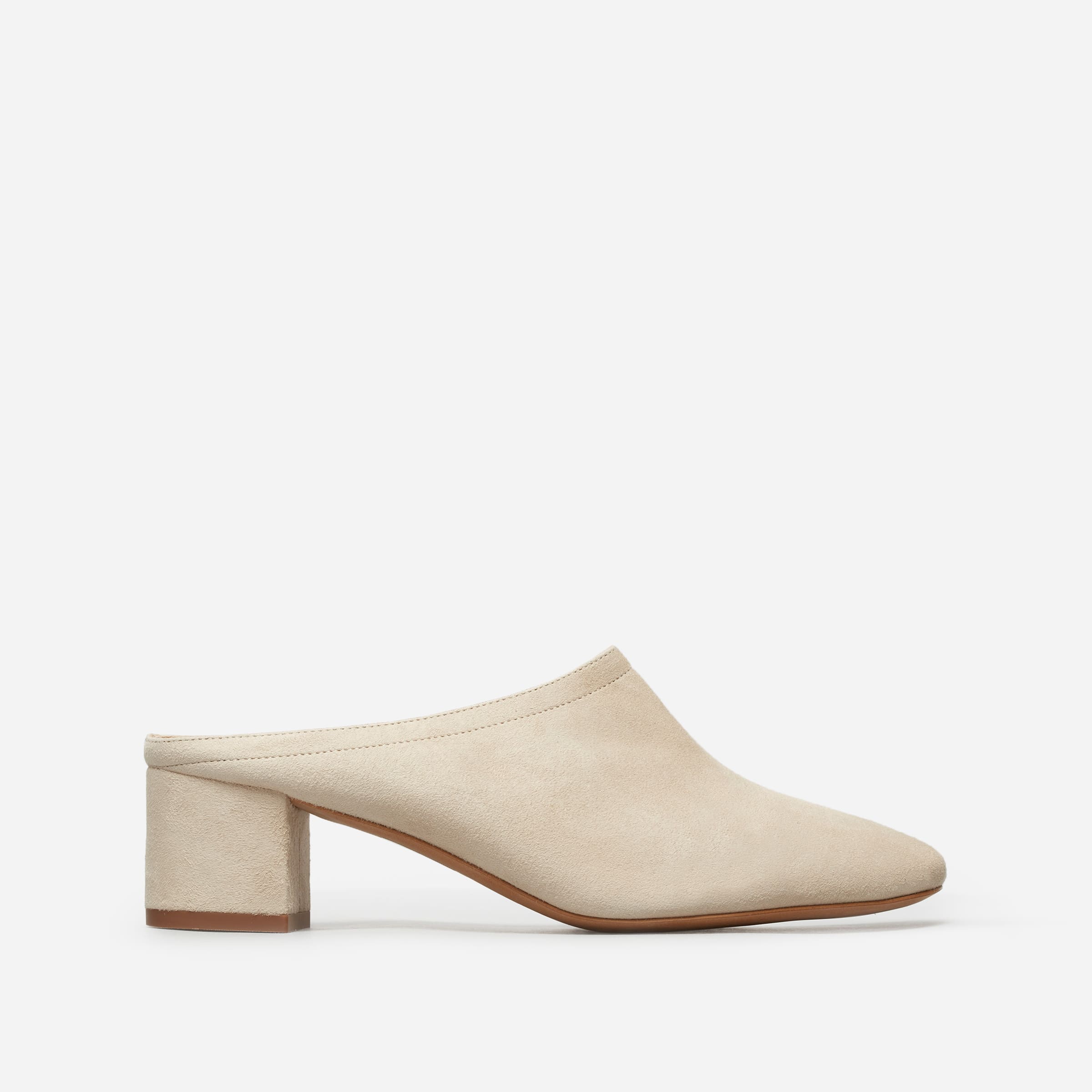 The Day Heel Mule Natural Suede – Everlane