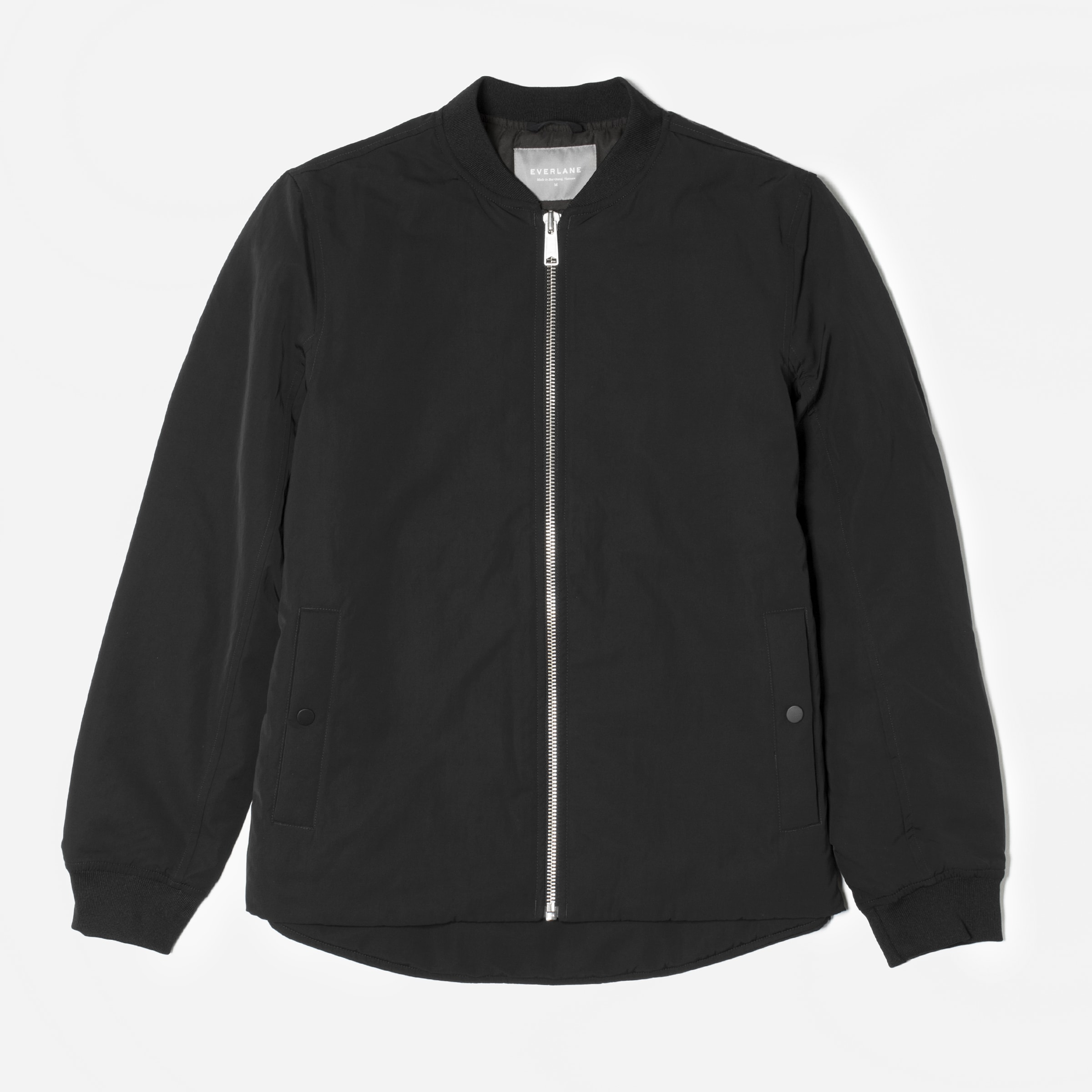 The Men's Filled Bomber Jacket True Black – Everlane