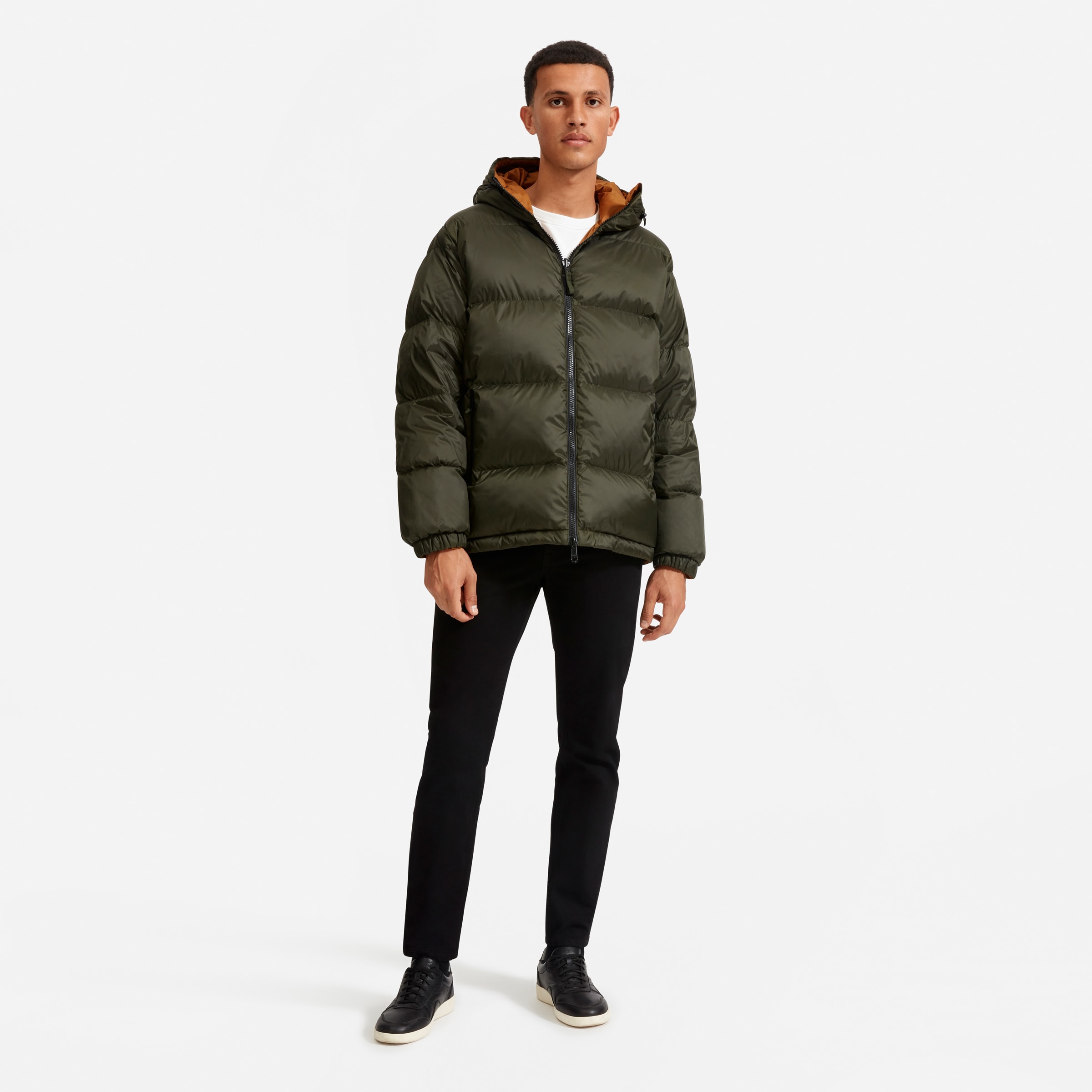 The Re:Down® Reversible Puffer Dark Forest / Copper Brown – Everlane