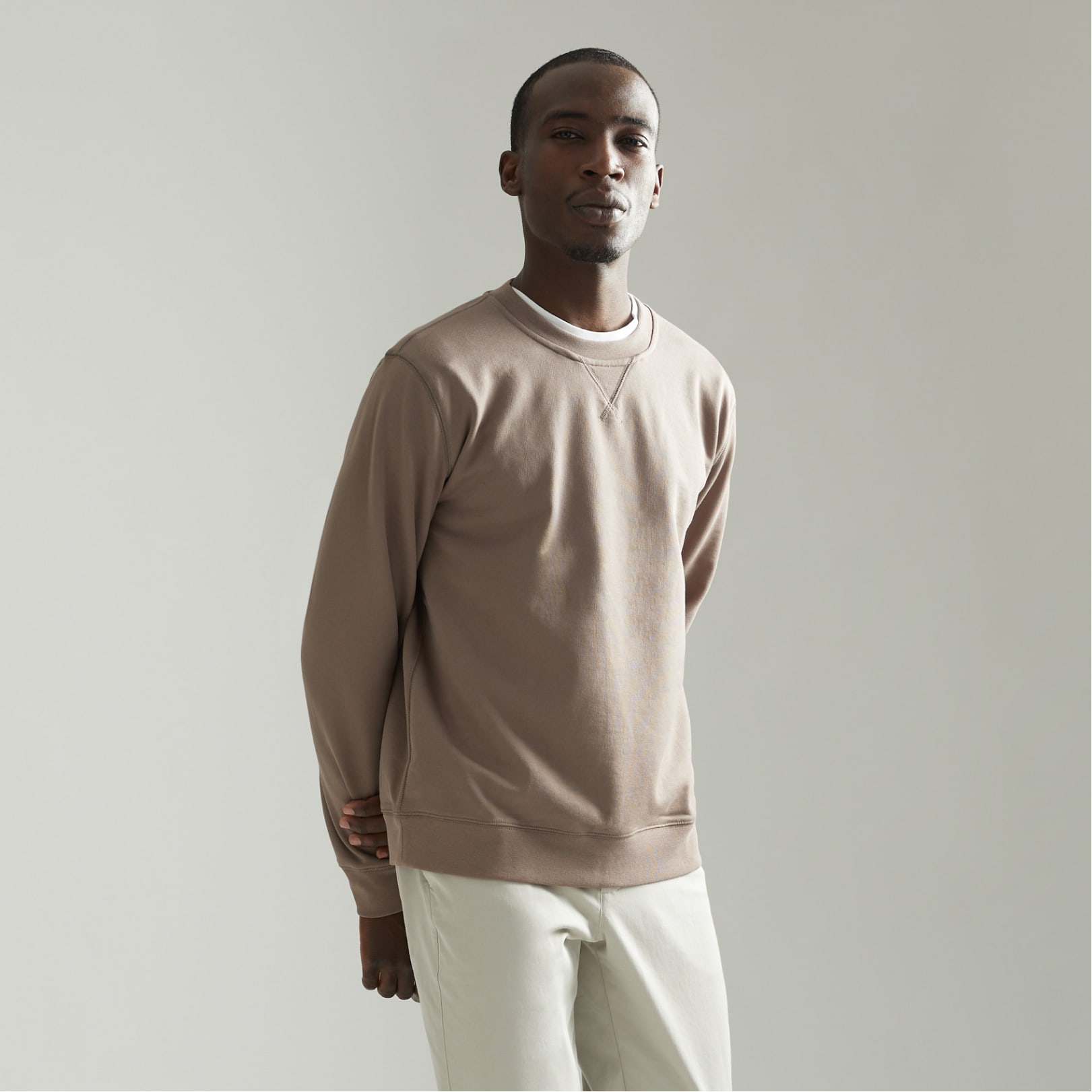 The French Terry Crew | Uniform Sand Dune – Everlane