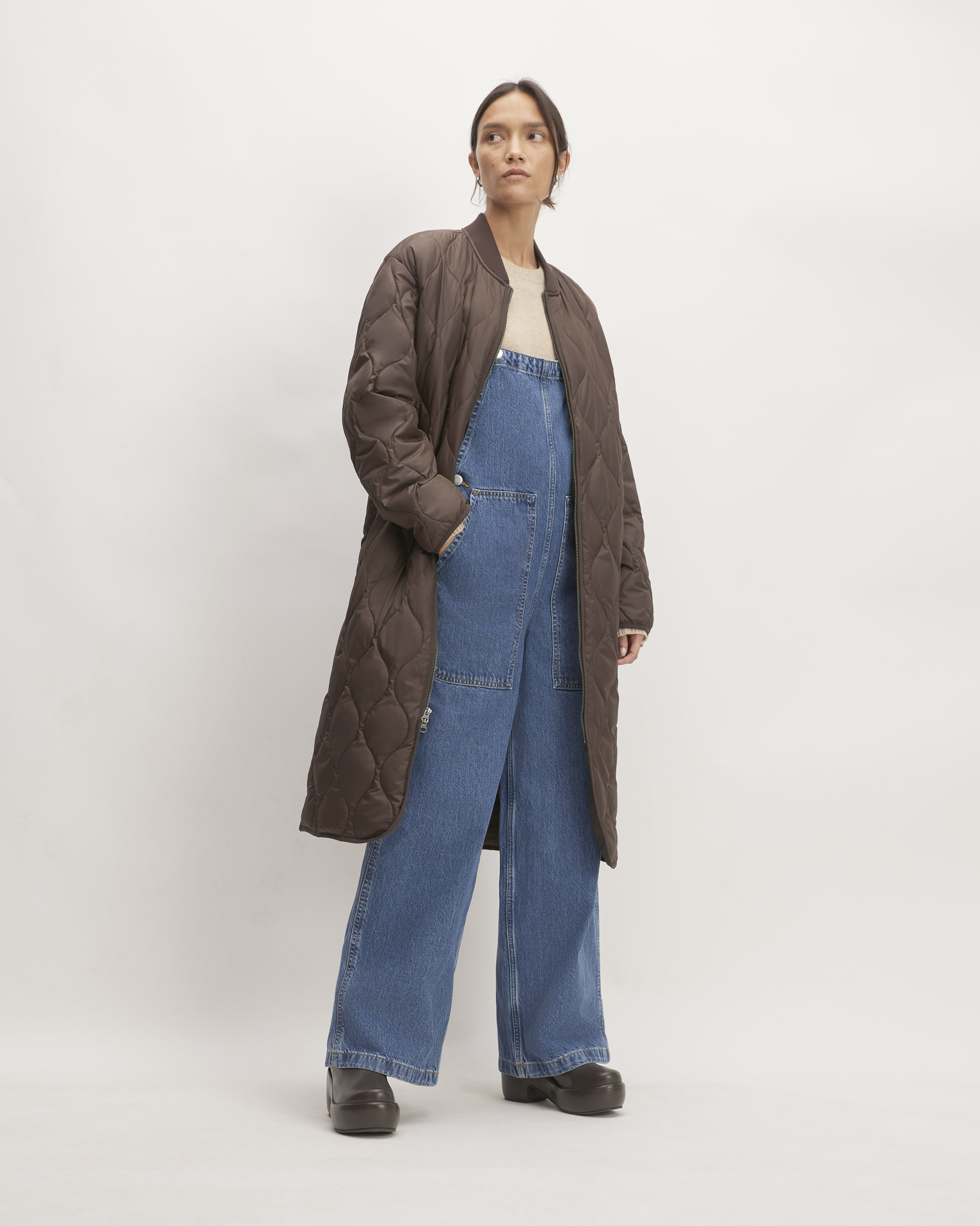 The ReNew Long Liner Earth Brown – Everlane