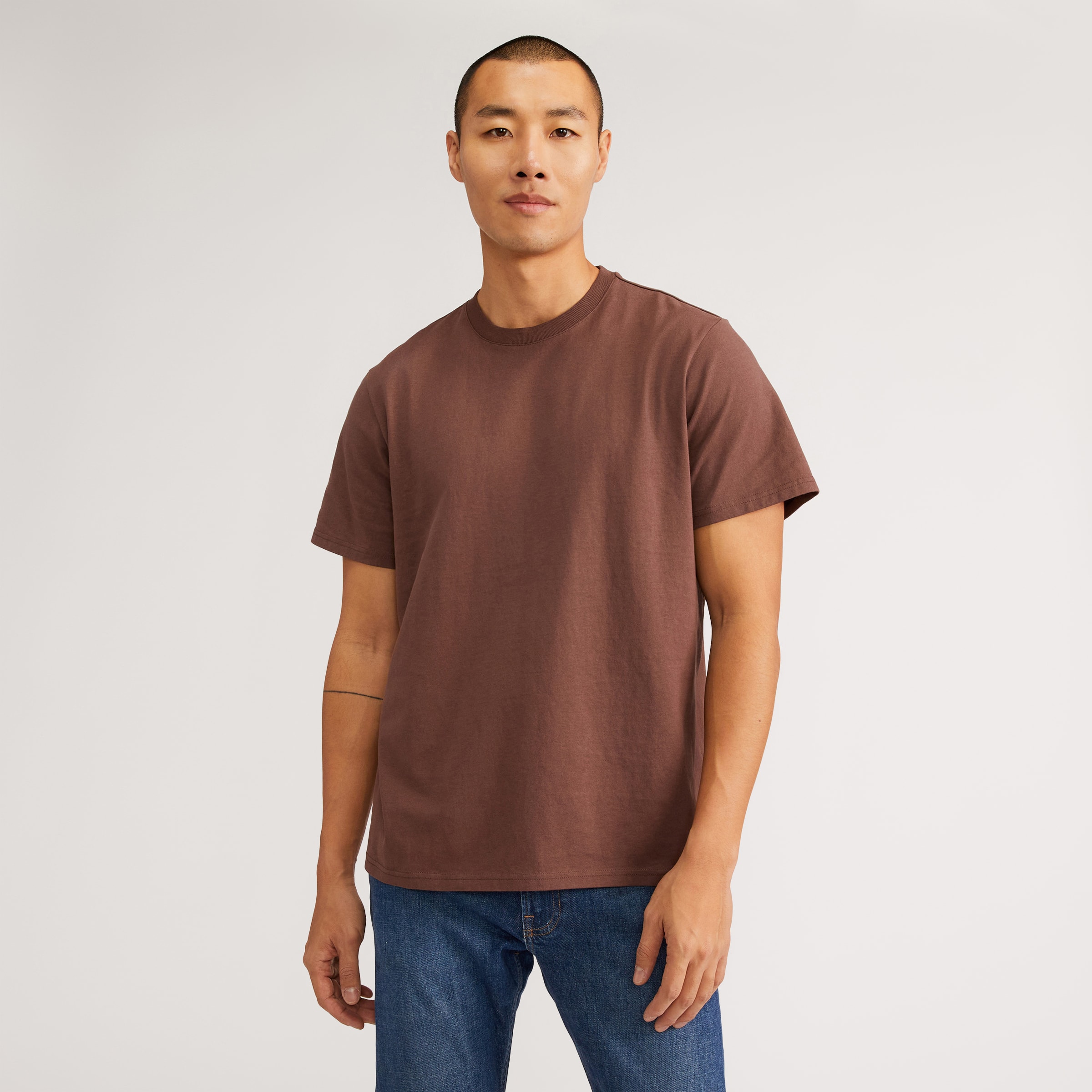 Everlane Men's Premium-Weight Crew Neck | Uniform T-Shirt in Black, Size Medium