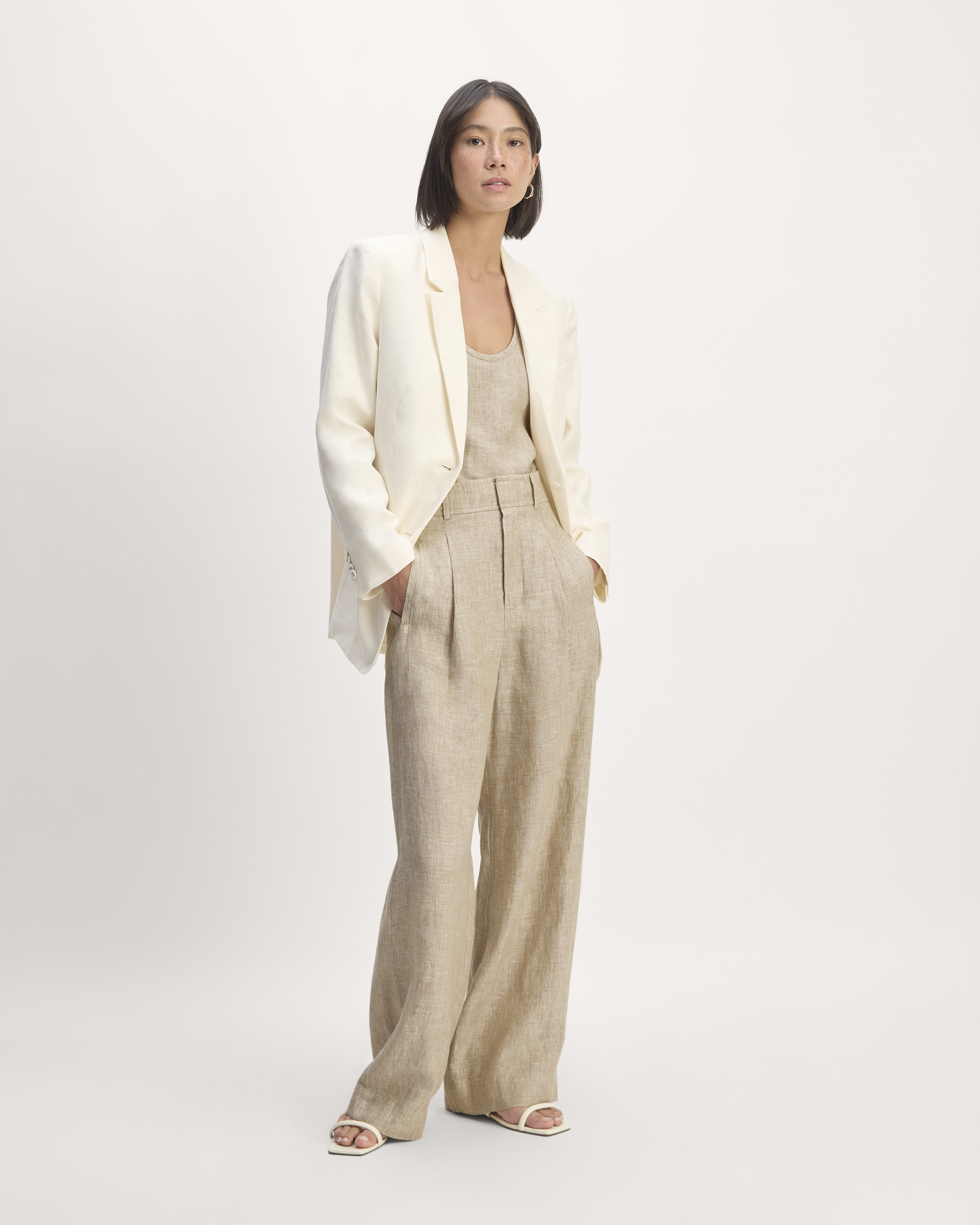 The Linen Way-High® Drape Pant Cornstalk Chambray – Everlane