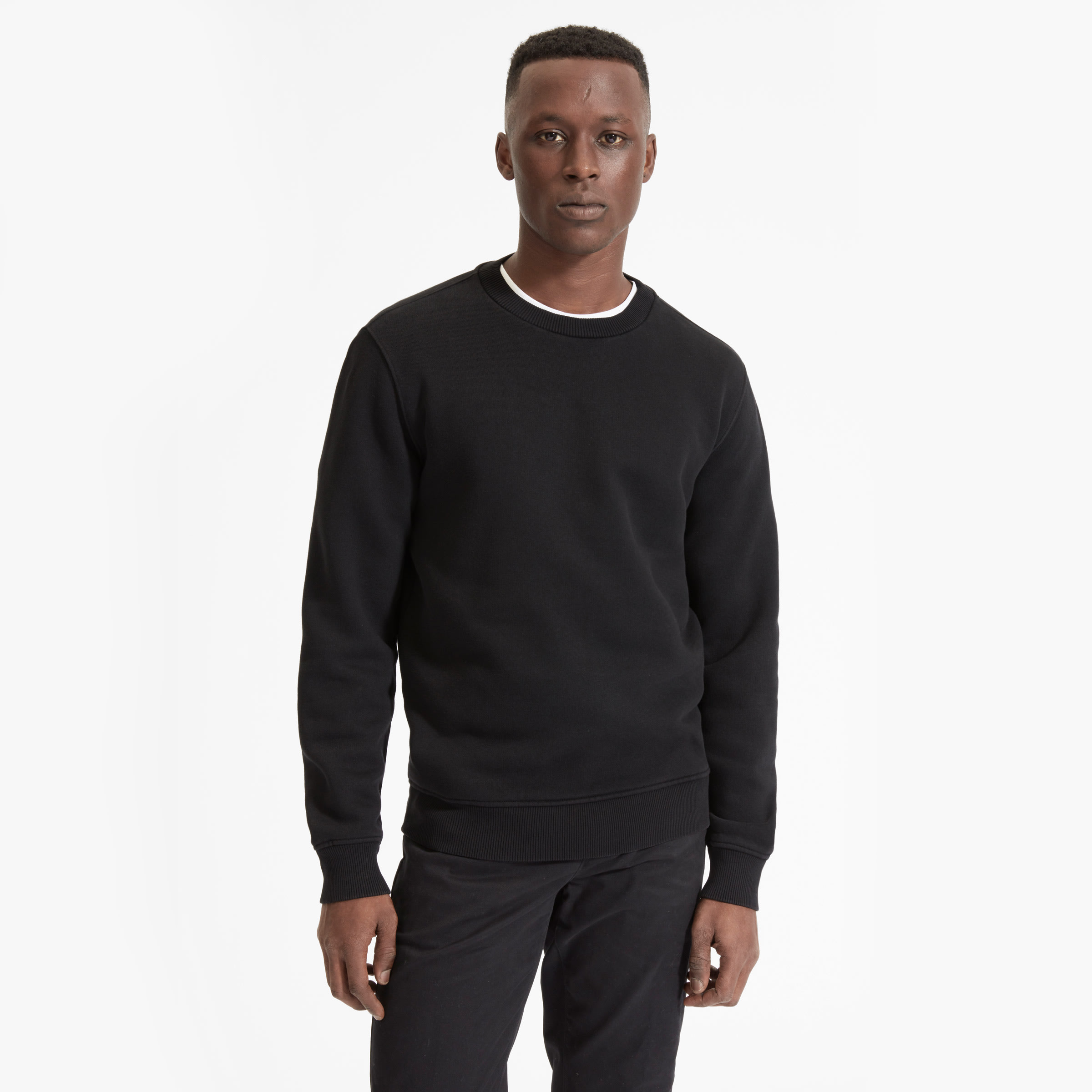 The 365 Fleece Crew Washed Black – Everlane