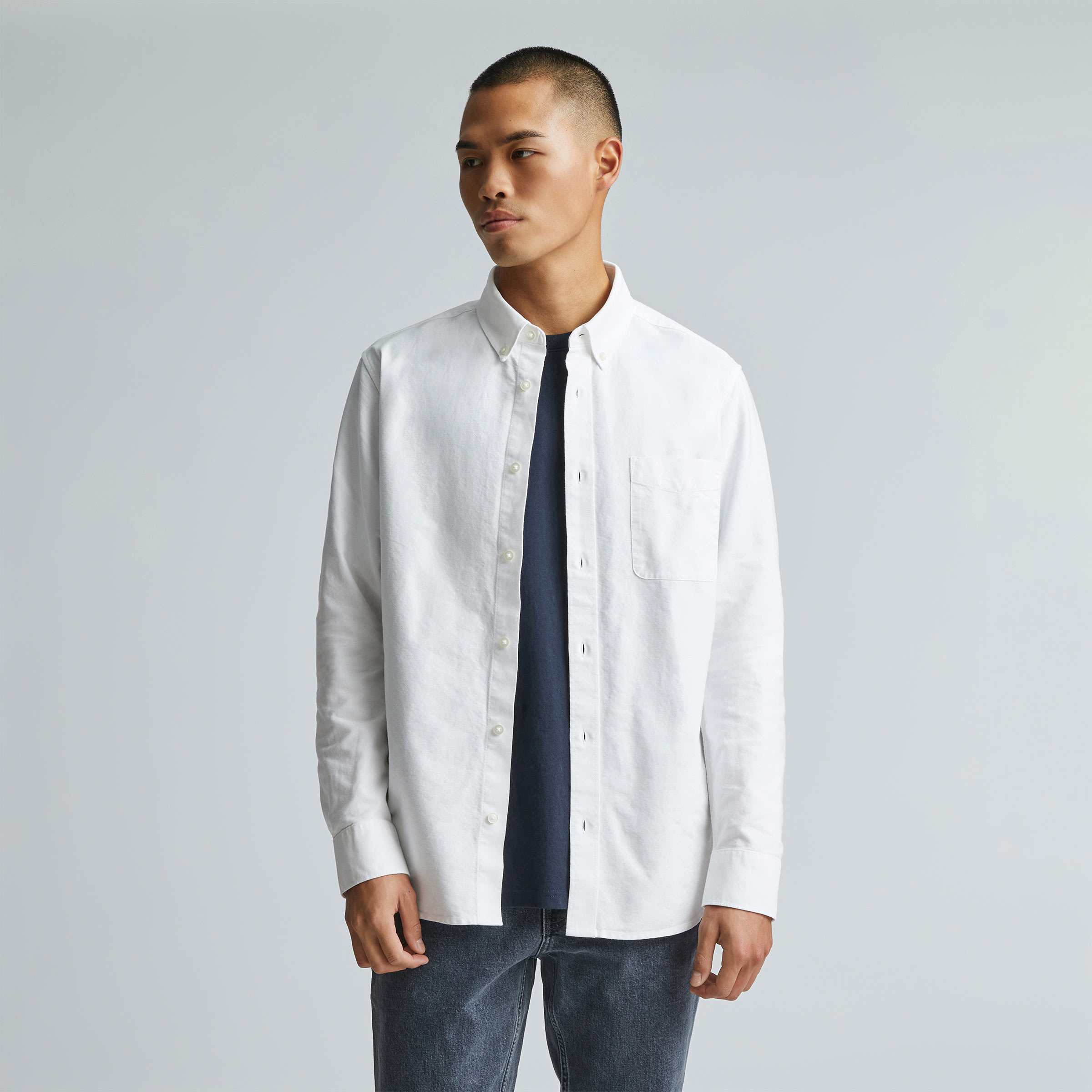 Men's Oxford Shirt White - Organic Cotton