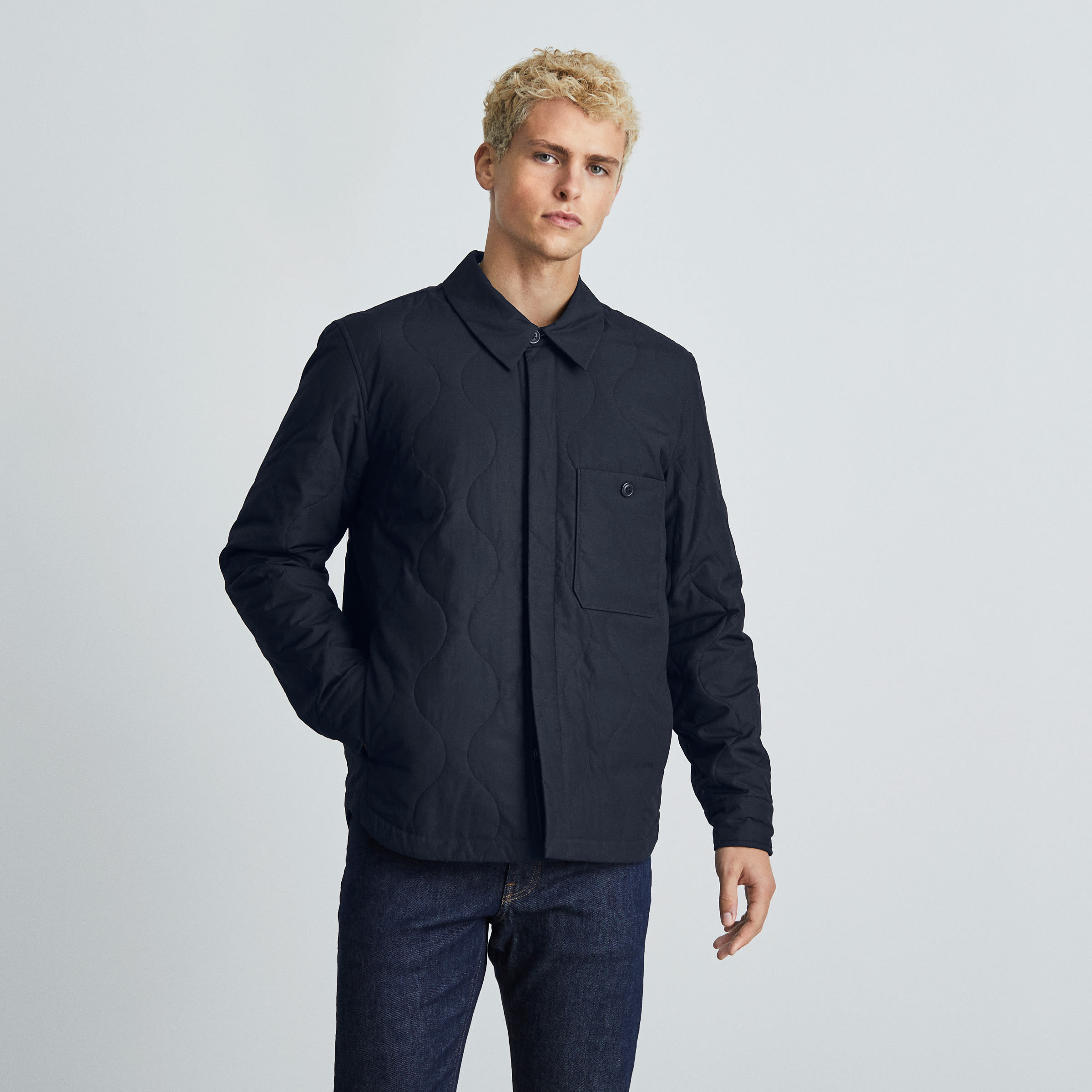 The ReNew Quilted Liner Jacket Deep Navy – Everlane
