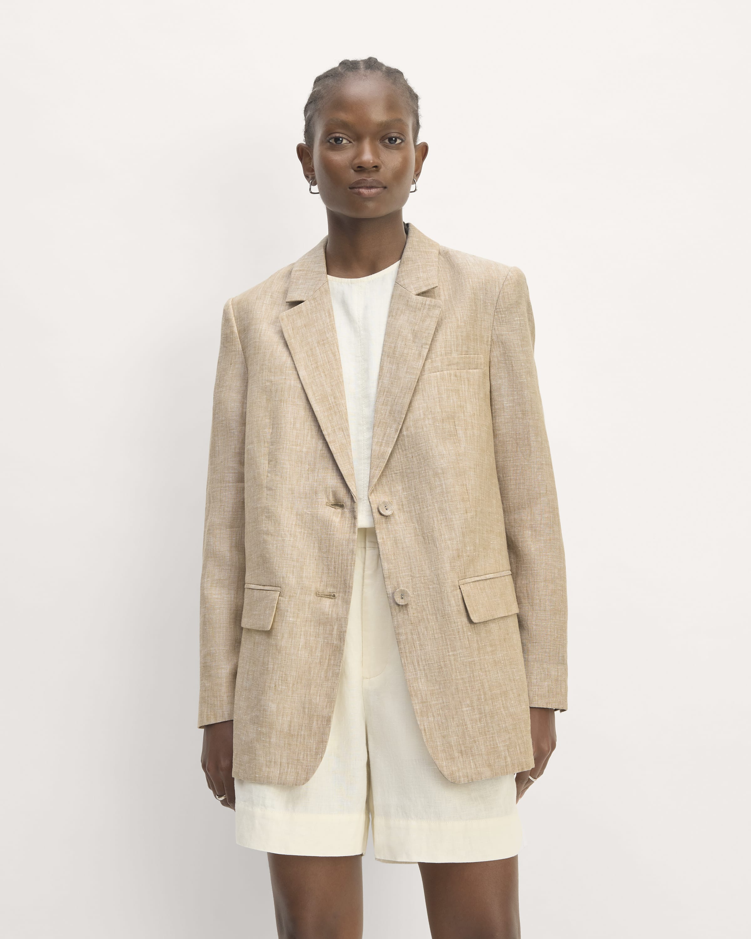 The Oversized Blazer in Linen Cornstalk Chambray – Everlane