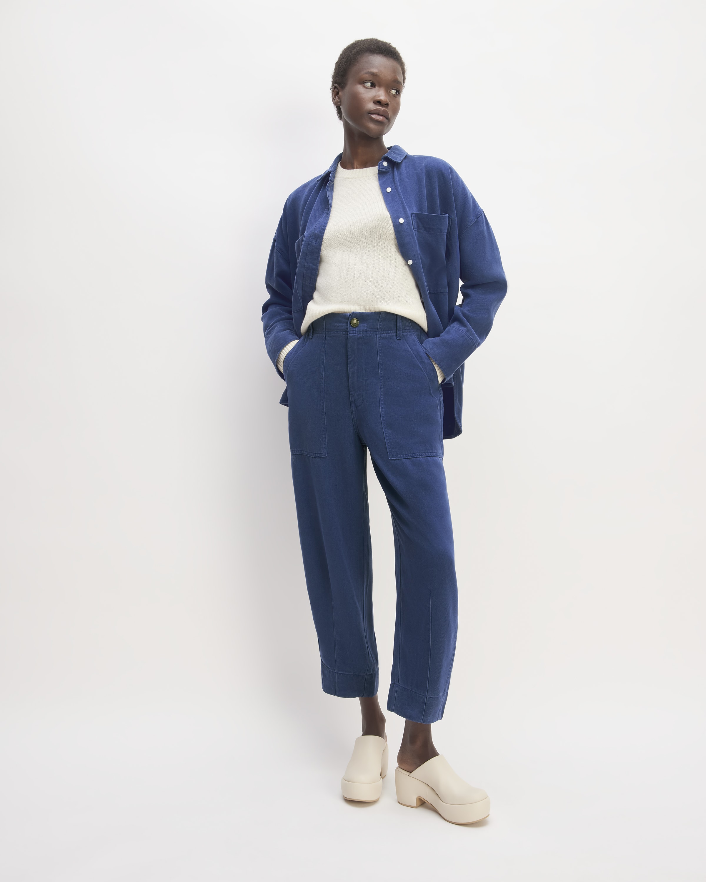 The TENCEL™ Utility Pant Bellwether Blue – Everlane