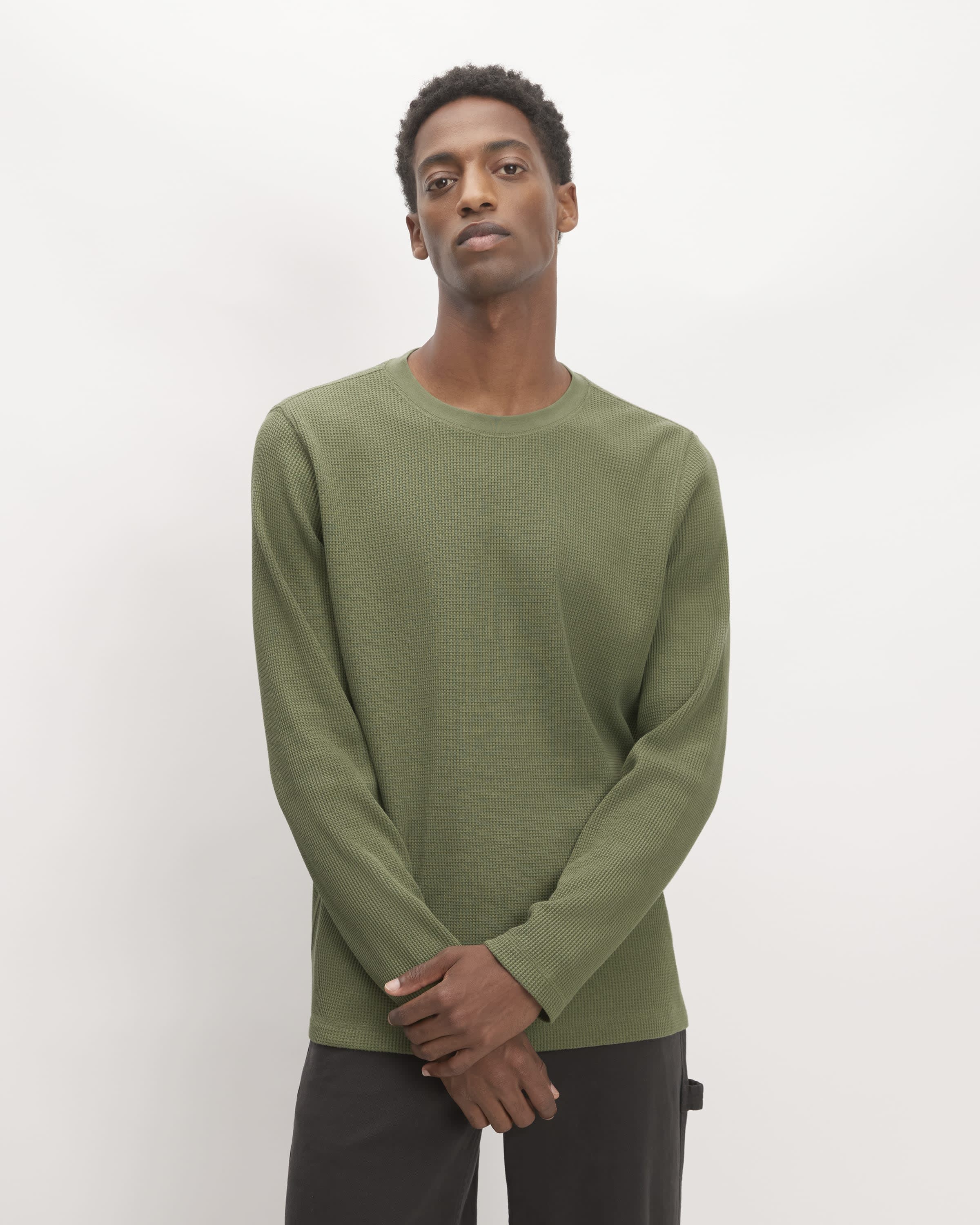 The Waffle Long-Sleeve Crew Kalamata – Everlane