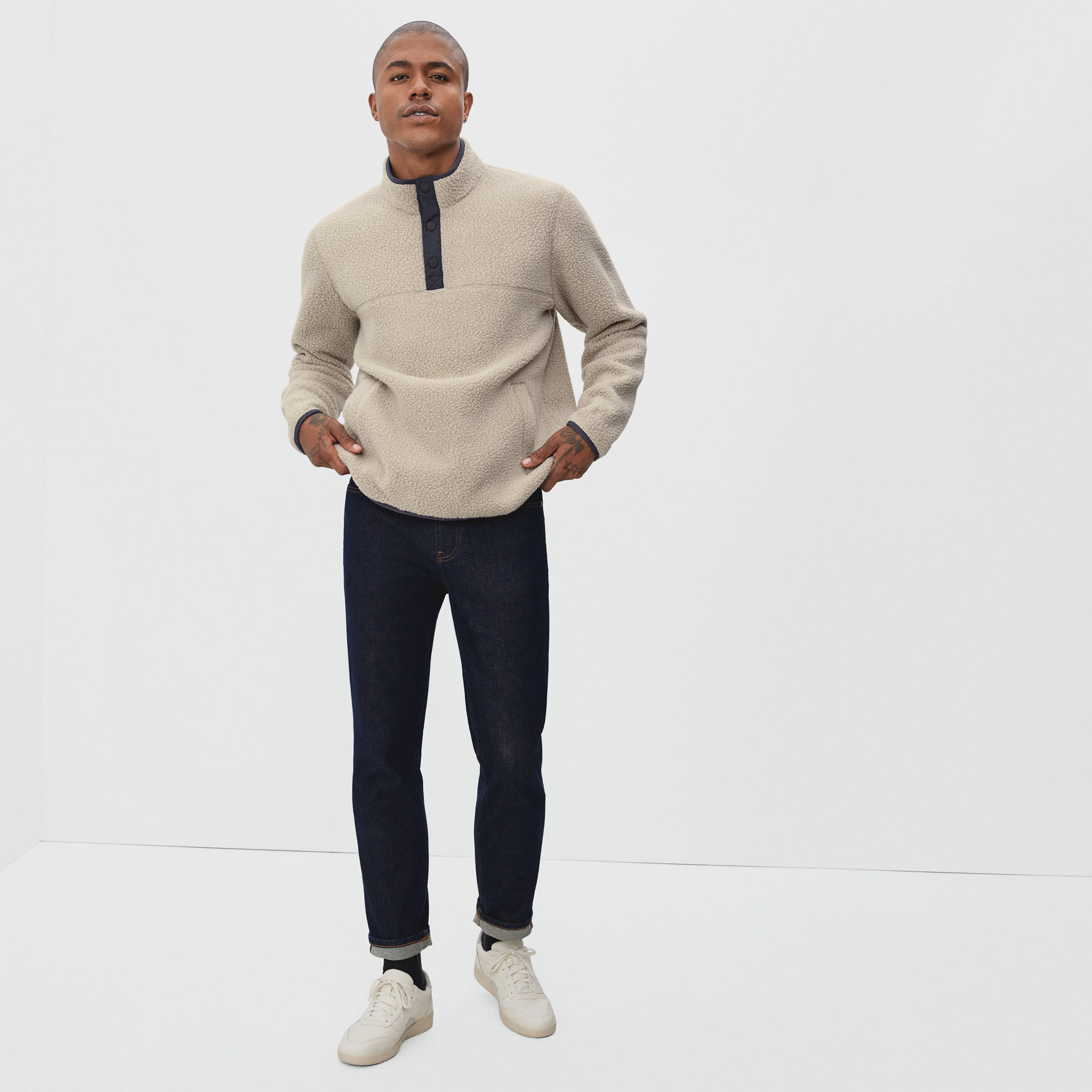 The ReNew Fleece Pullover Oatmeal – Everlane