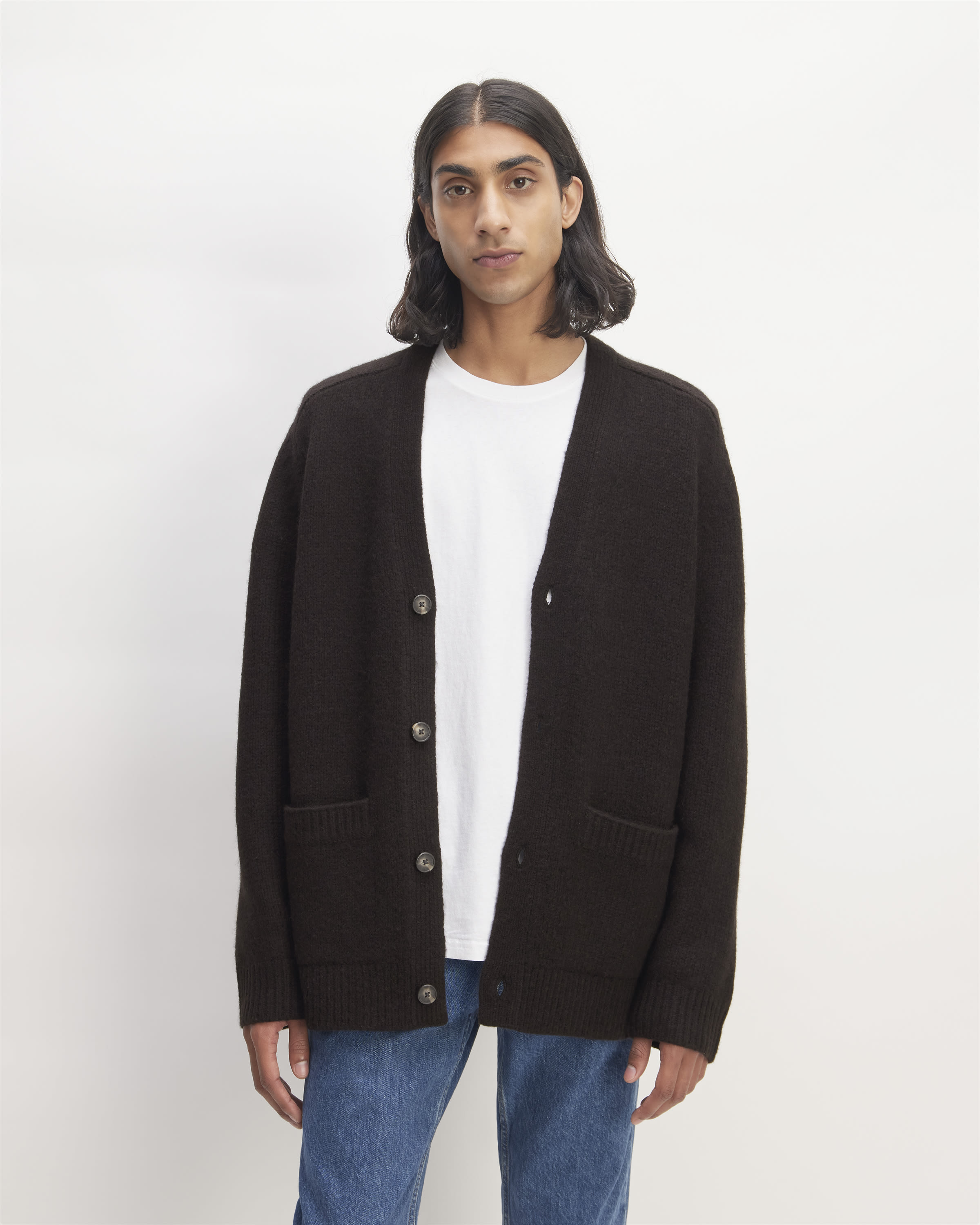 The Cloud Relaxed Cardigan Black – Everlane