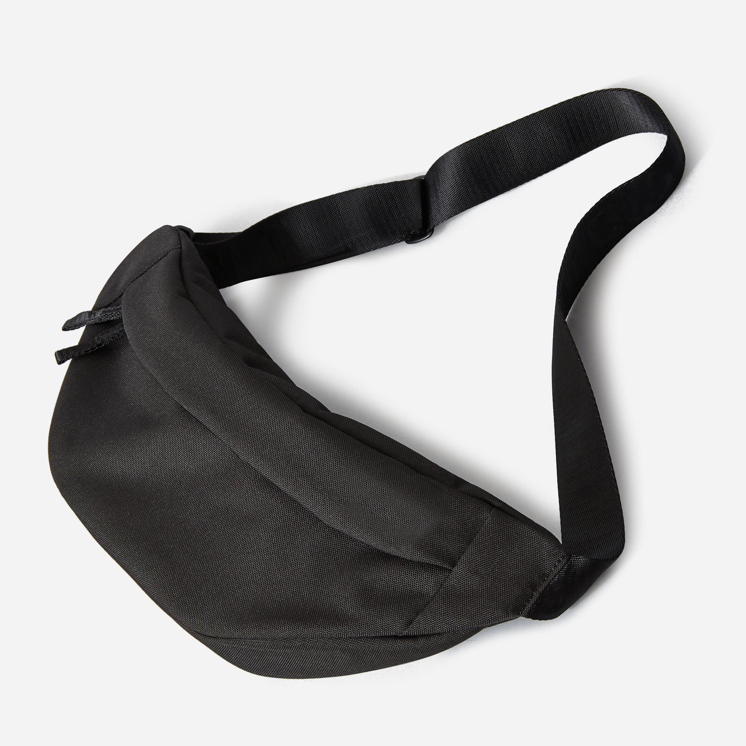Designer Black Bum Bag Quilted Small Banana Bag Elegant 