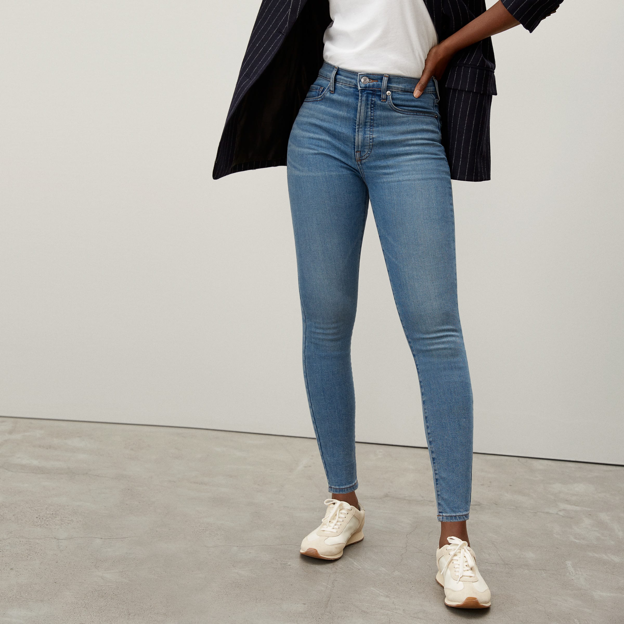 The Authentic Stretch High-Rise Skinny Vintage Blue – Everlane
