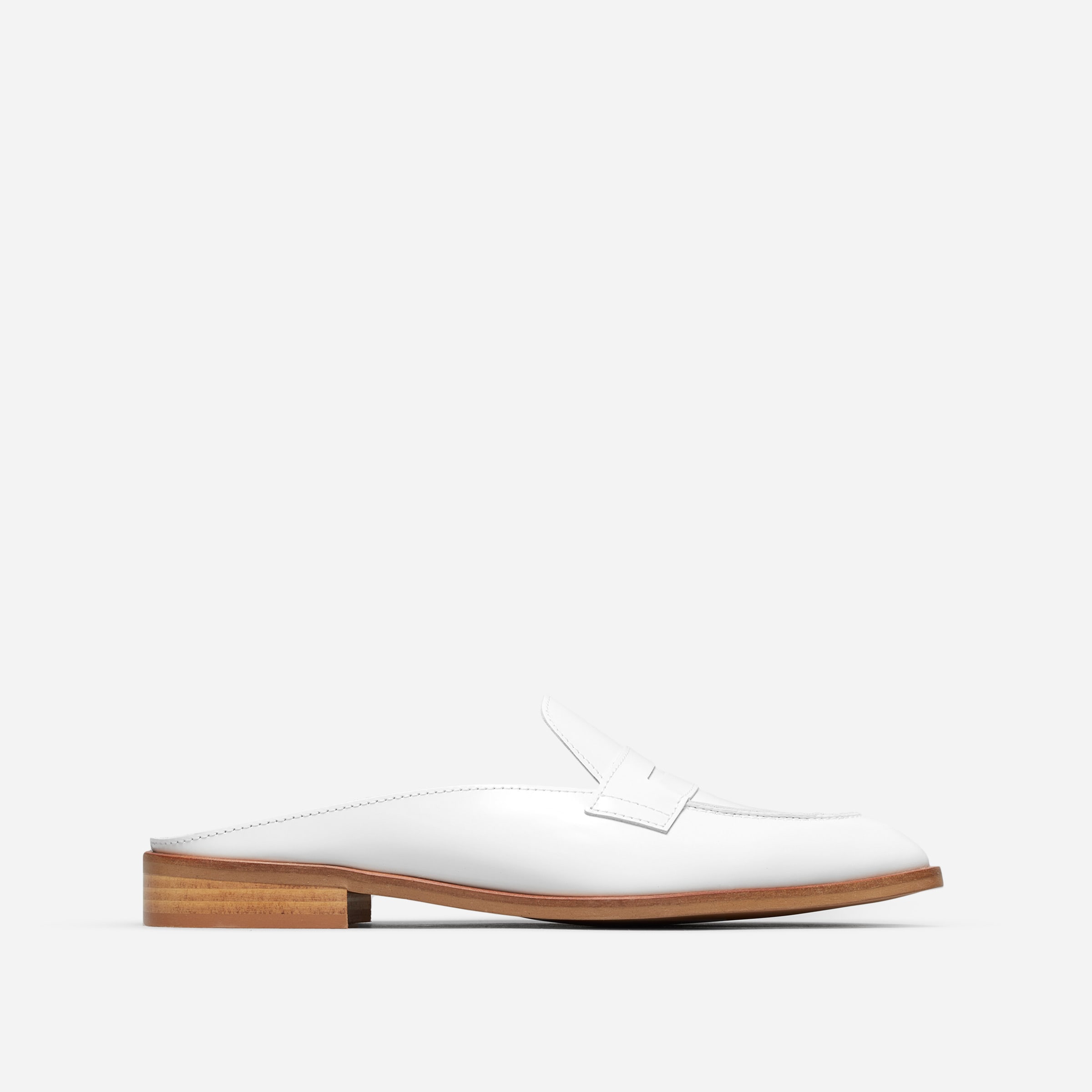 The Modern Penny Loafer Mule White – Everlane