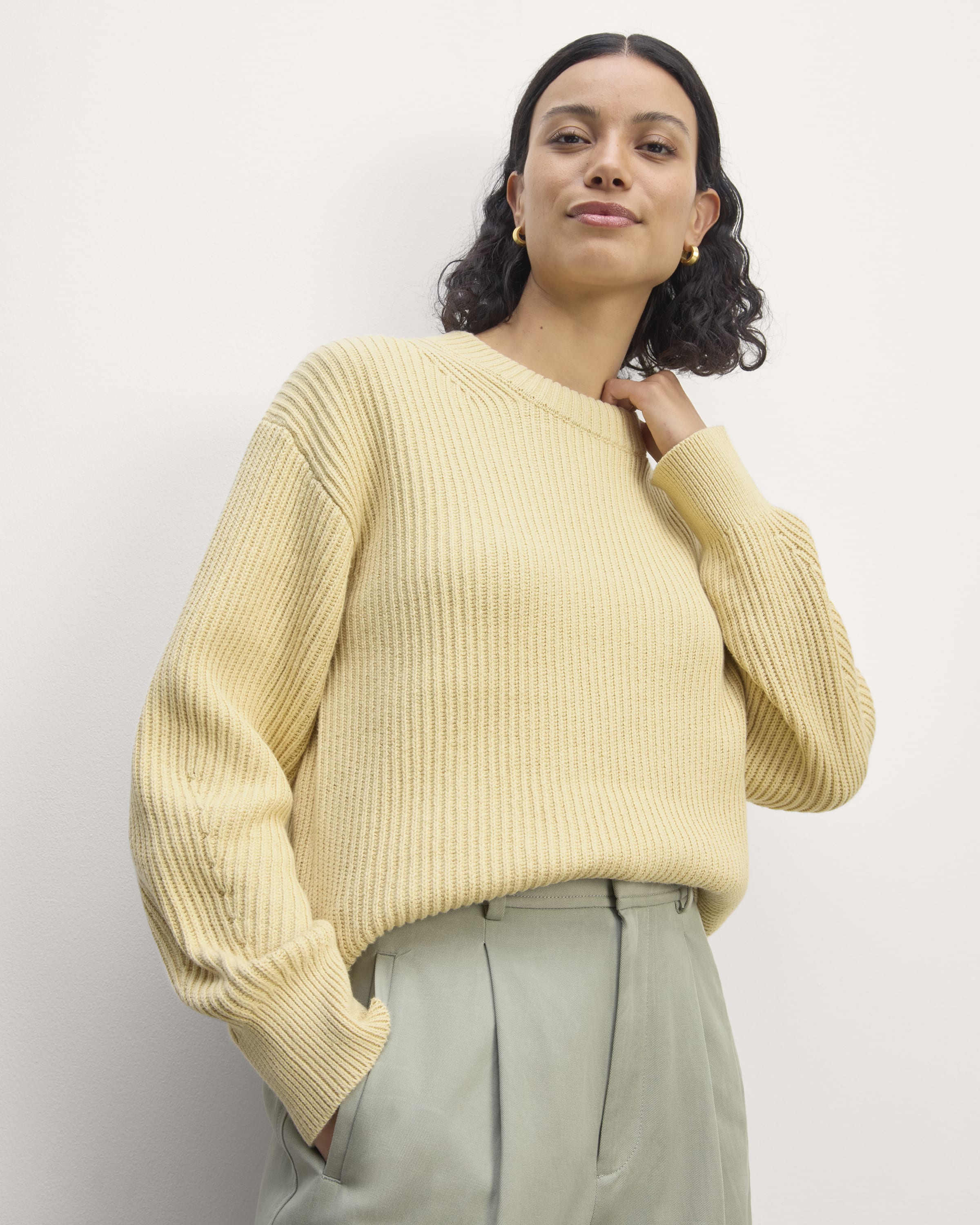 The Cocoon Crew in Everyday Cotton Parsnip – Everlane