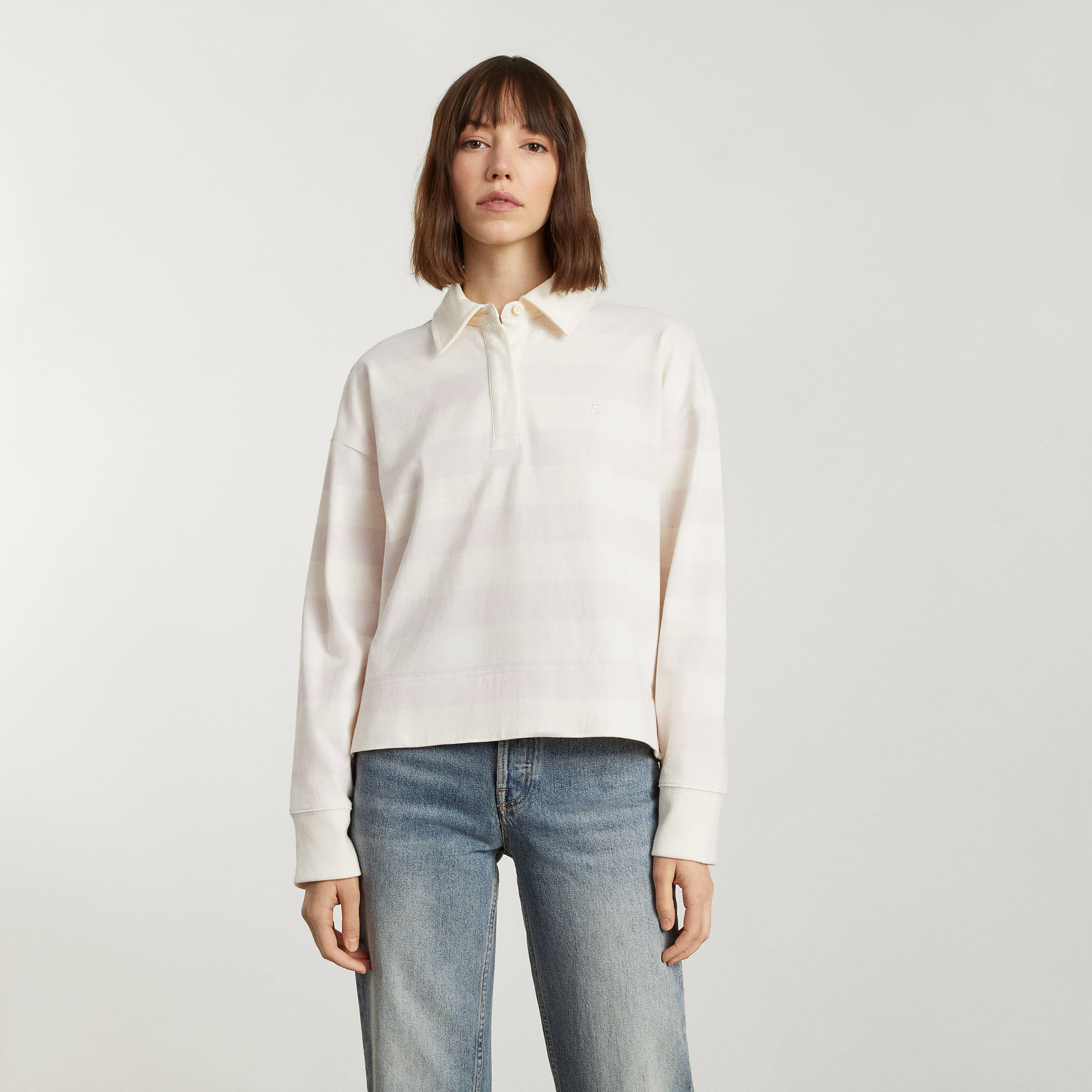 The Premium-Weight Rugby Shirt Pale Orchid / Canvas – Everlane