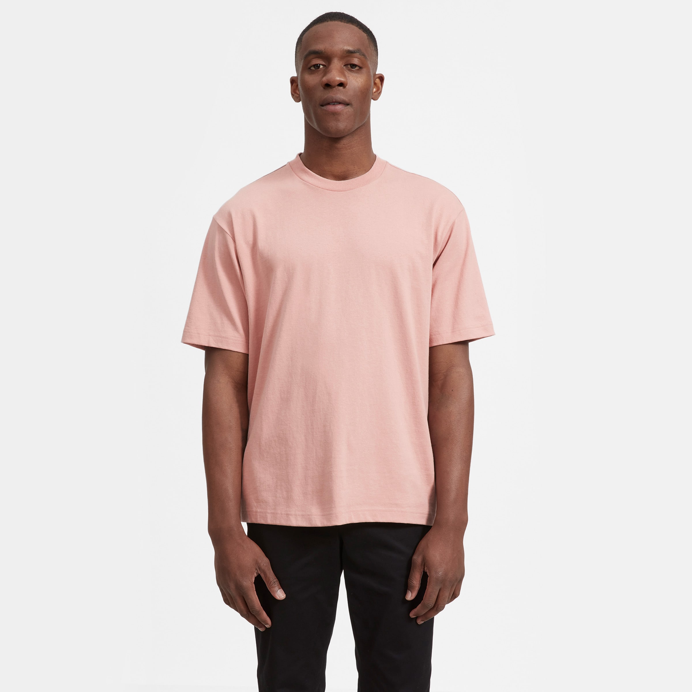 The Premium-Weight Relaxed Crew | Uniform Faded Rose – Everlane