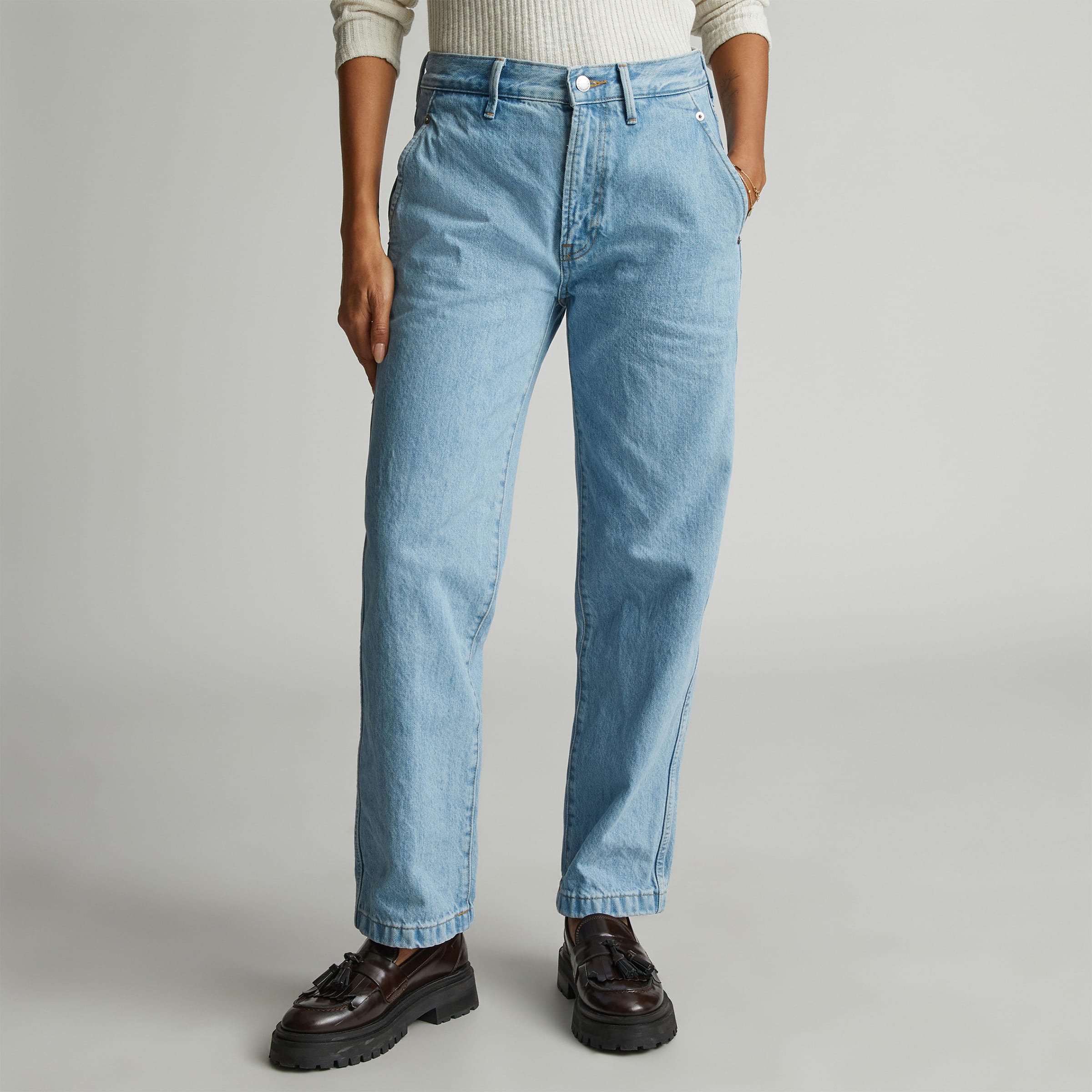 The Cinch Back Utility Jean Sunkissed Blue – Everlane