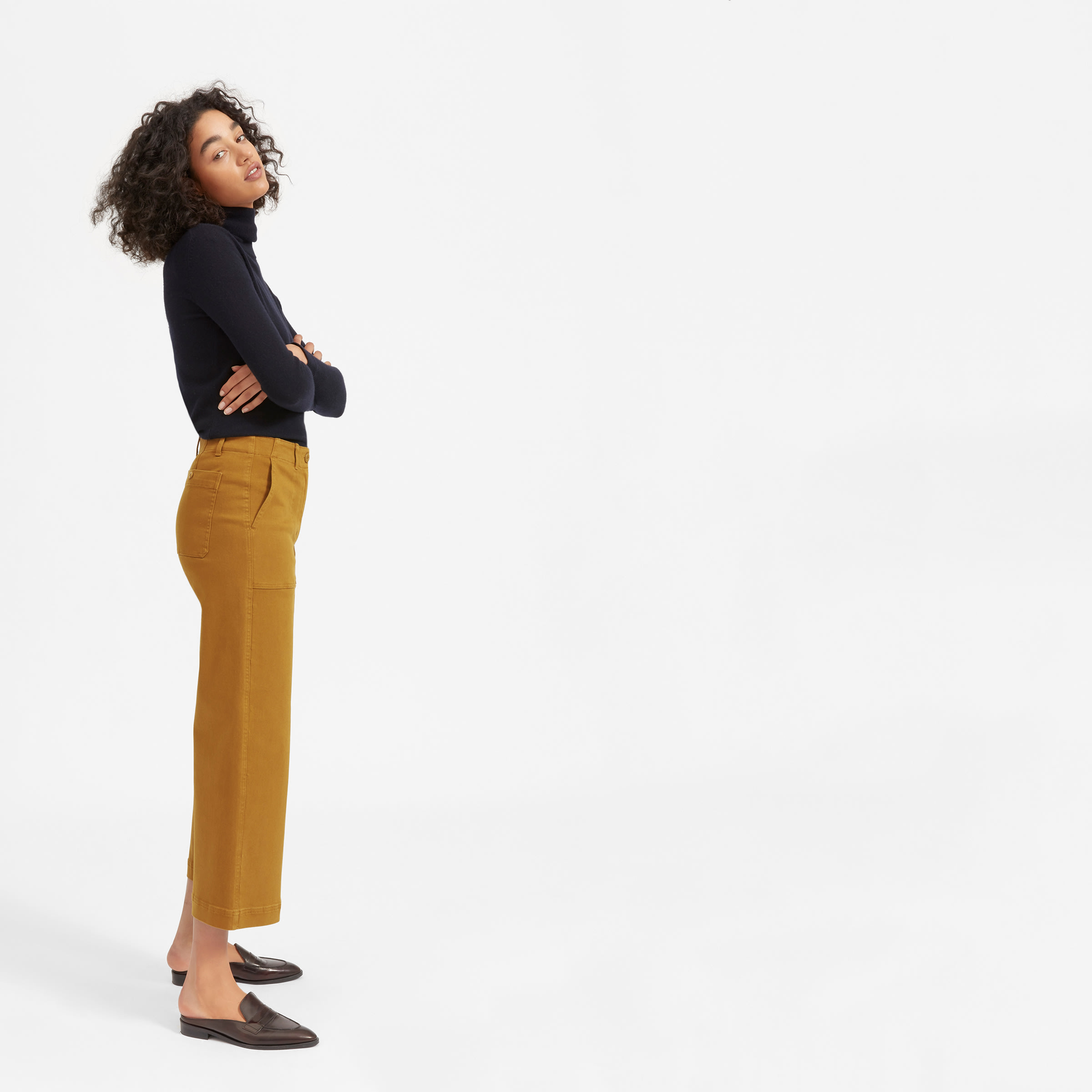 The Wide Leg Crop Utility Pant Golden Brown – Everlane