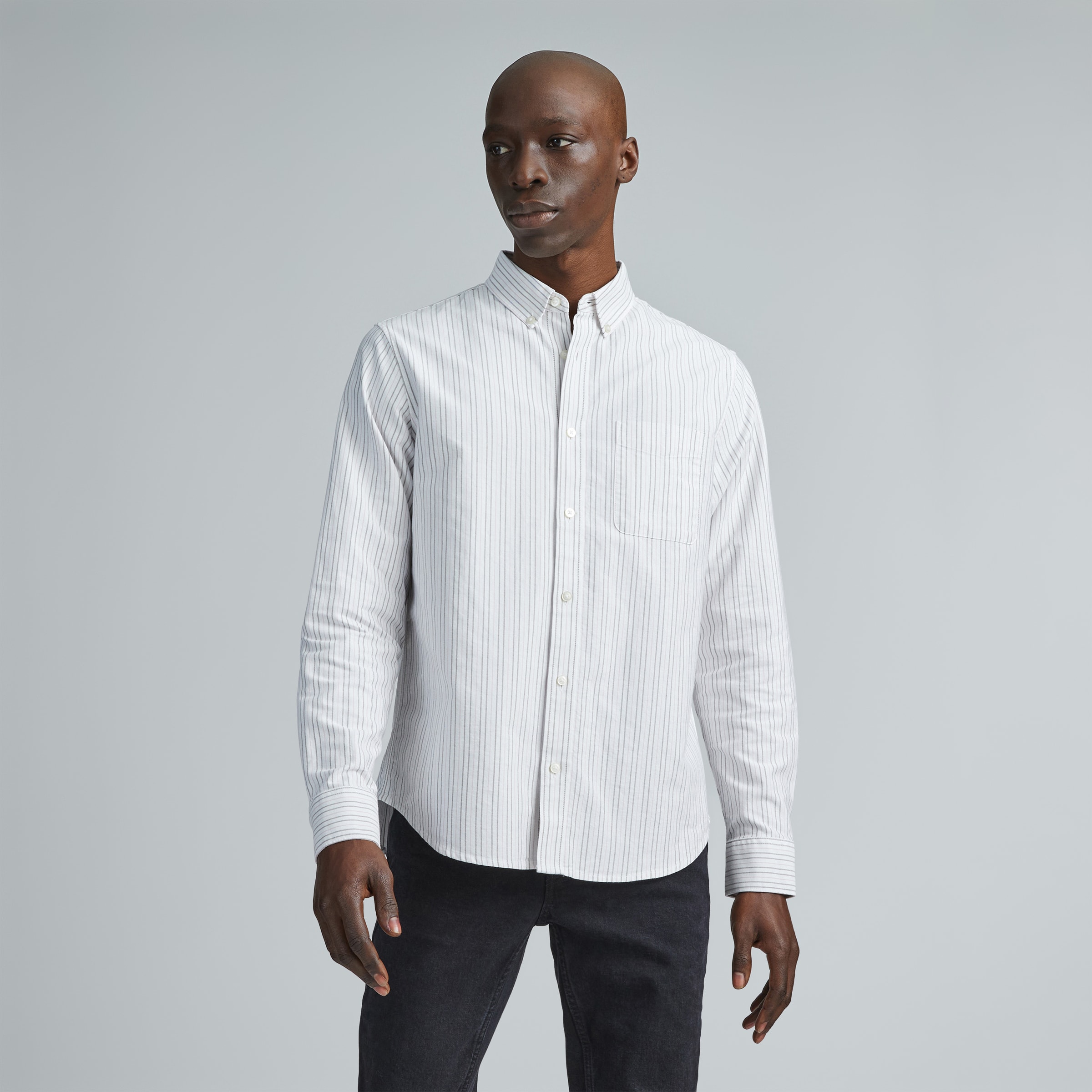 The Classic Oxford Shirt Canvas / Mauve / Chocolate – Everlane