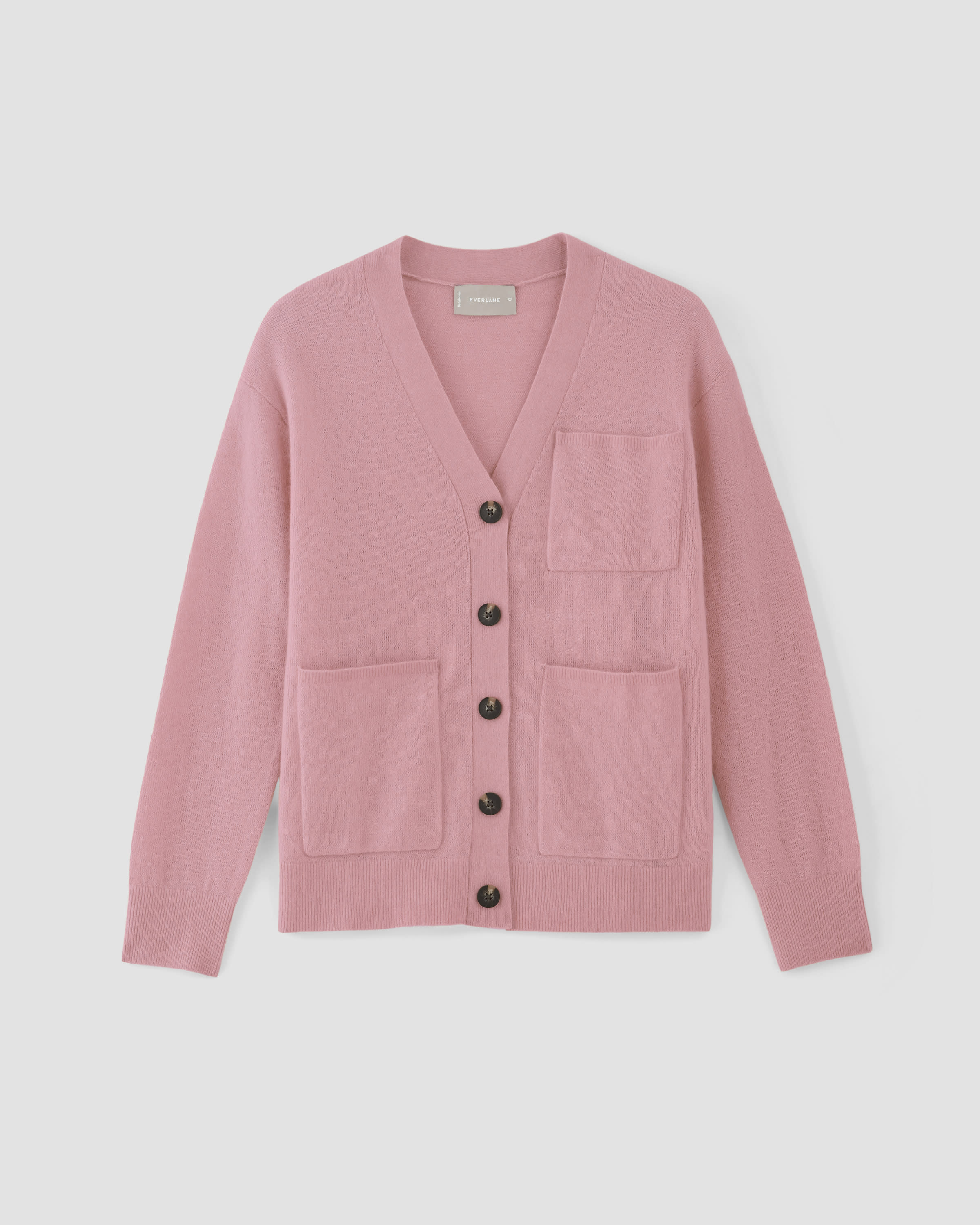 The Cozy-Stretch Relaxed Cardigan Pink Peony – Everlane