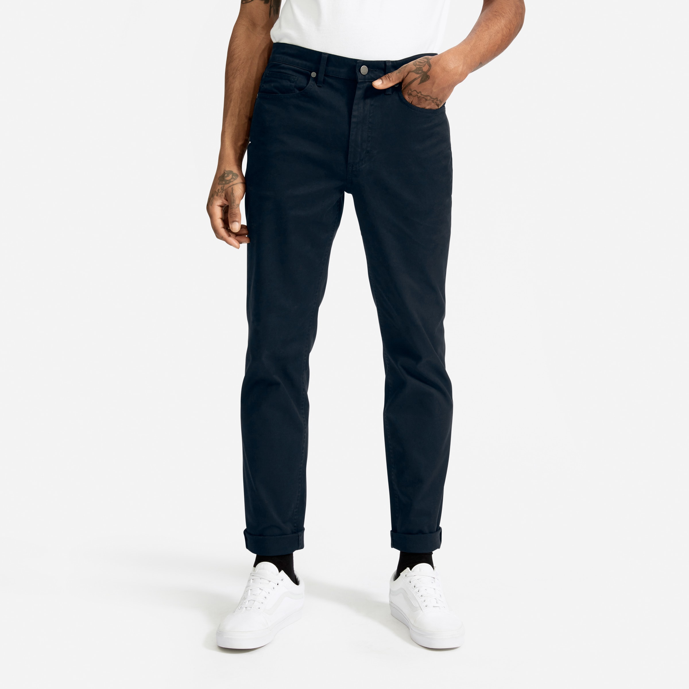 The Midweight Twill 5-Pocket Slim Pant Dark Navy – Everlane