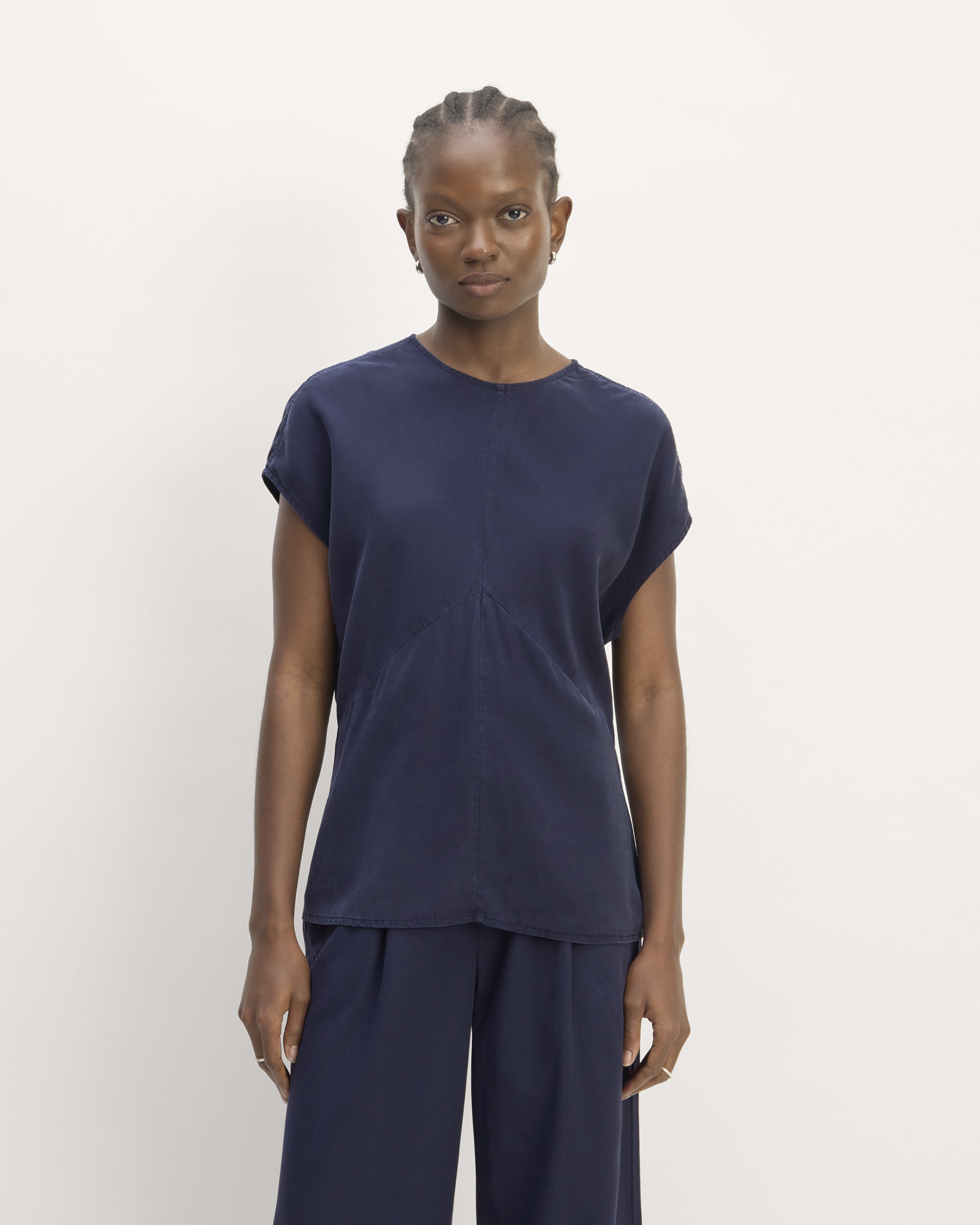 Silky Viscose Tencel Drape Top main image 0