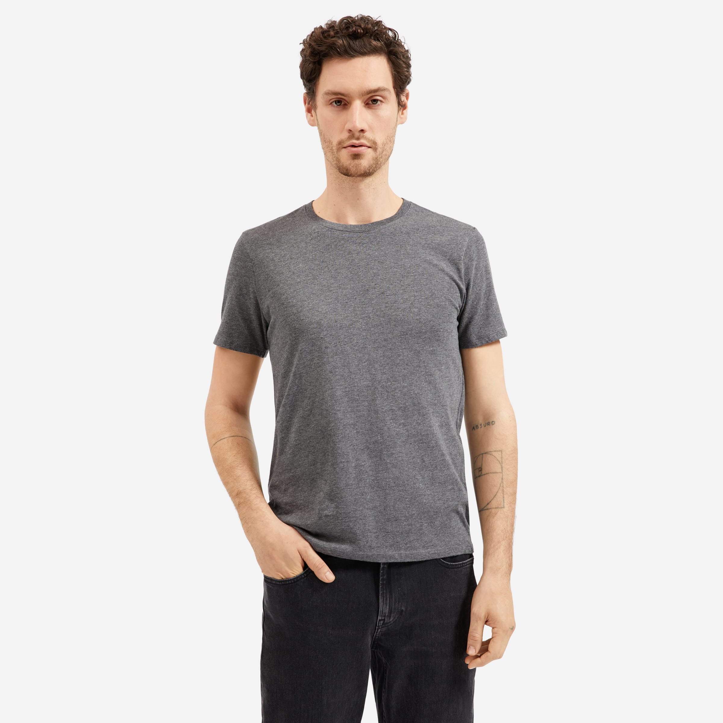 The Cotton Crew Heather Charcoal – Everlane