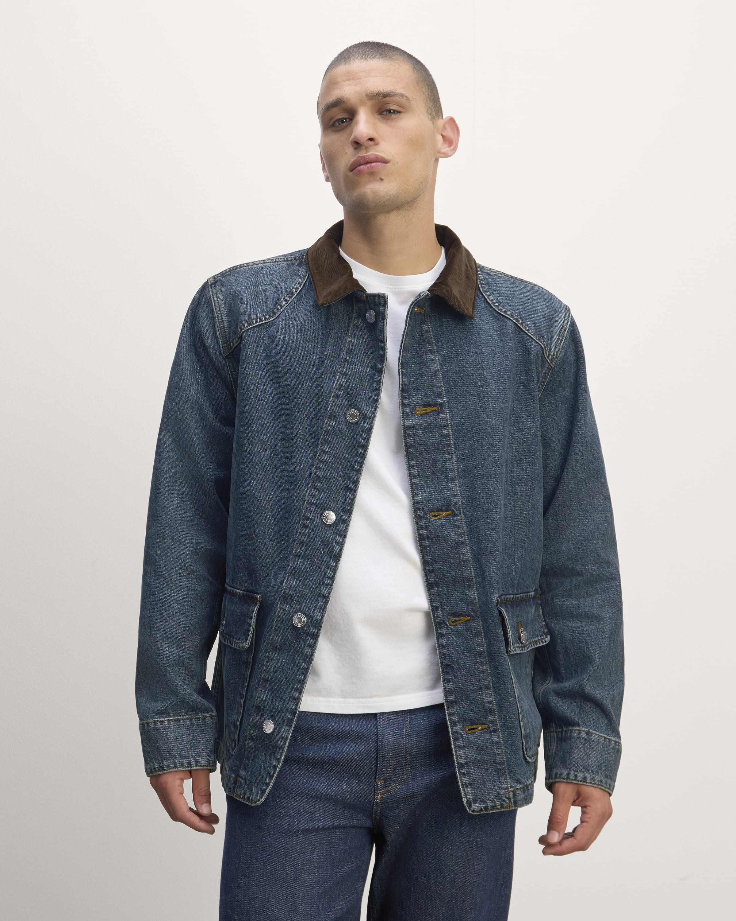 Everlane outlet Mens Denim Jacket Medium Classic Blue Wash NWT