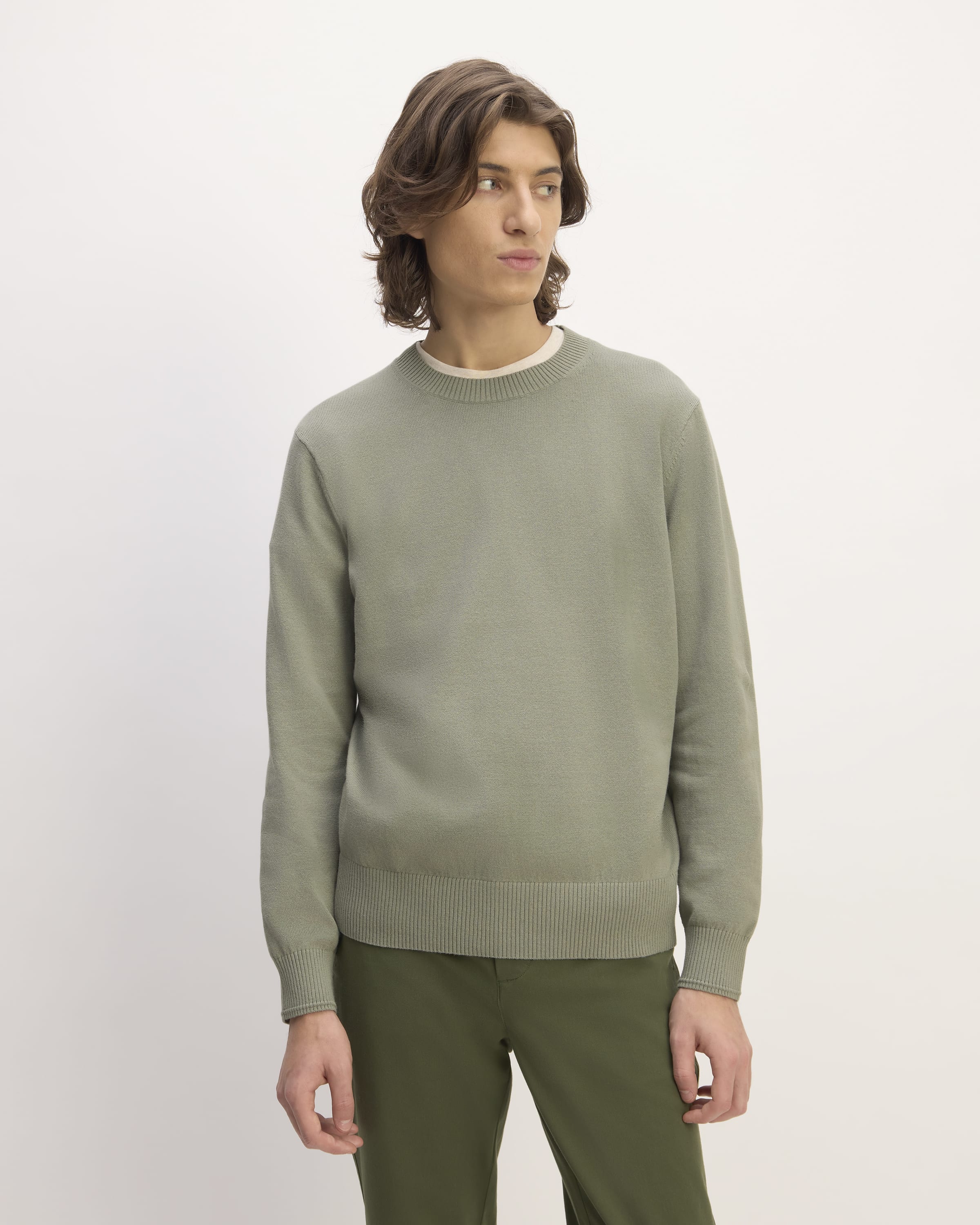 The No-Sweat Sweater | Uniform Sage Green – Everlane