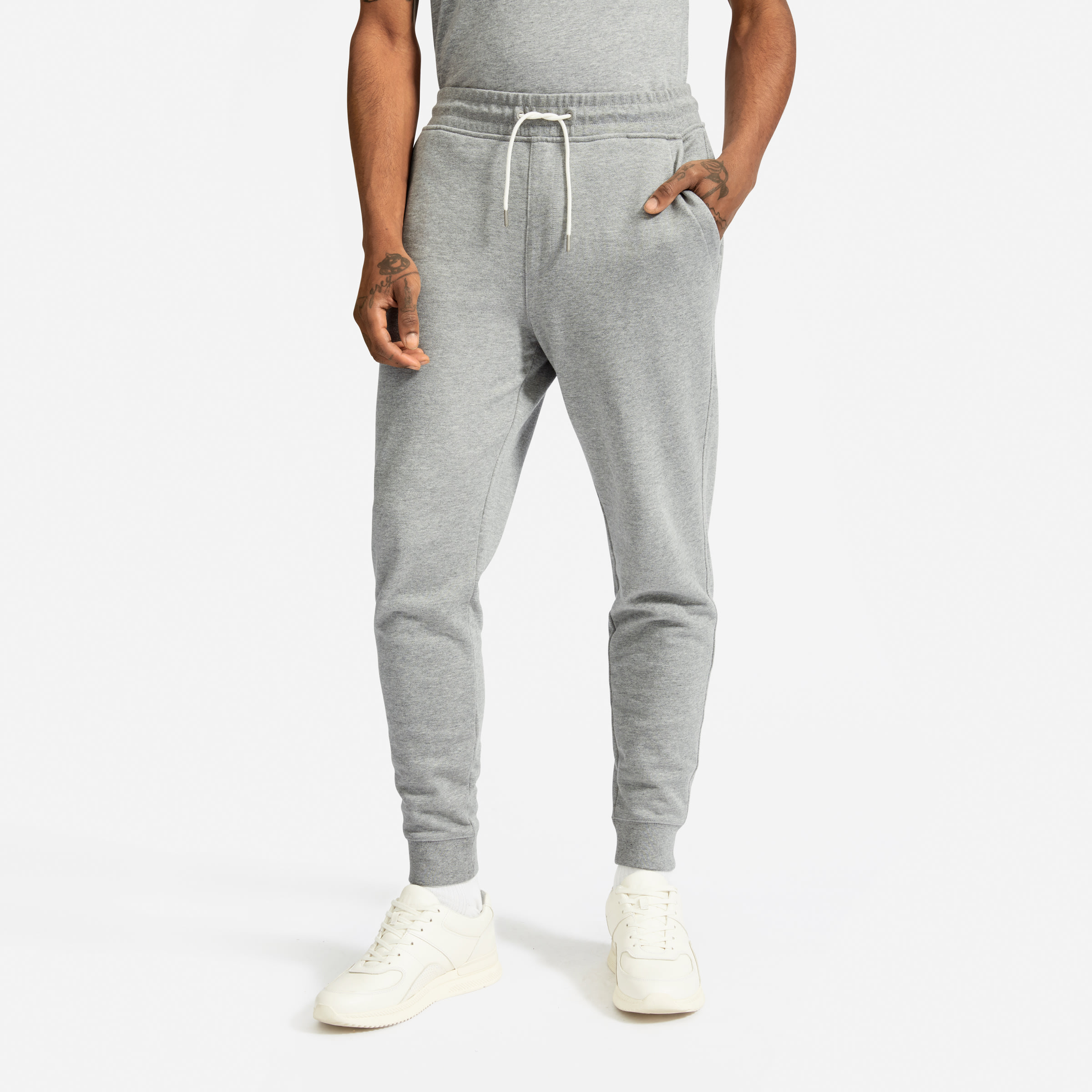 overraskelse diagram Optimistisk The Classic French Terry Sweatpant Heathered Grey – Everlane