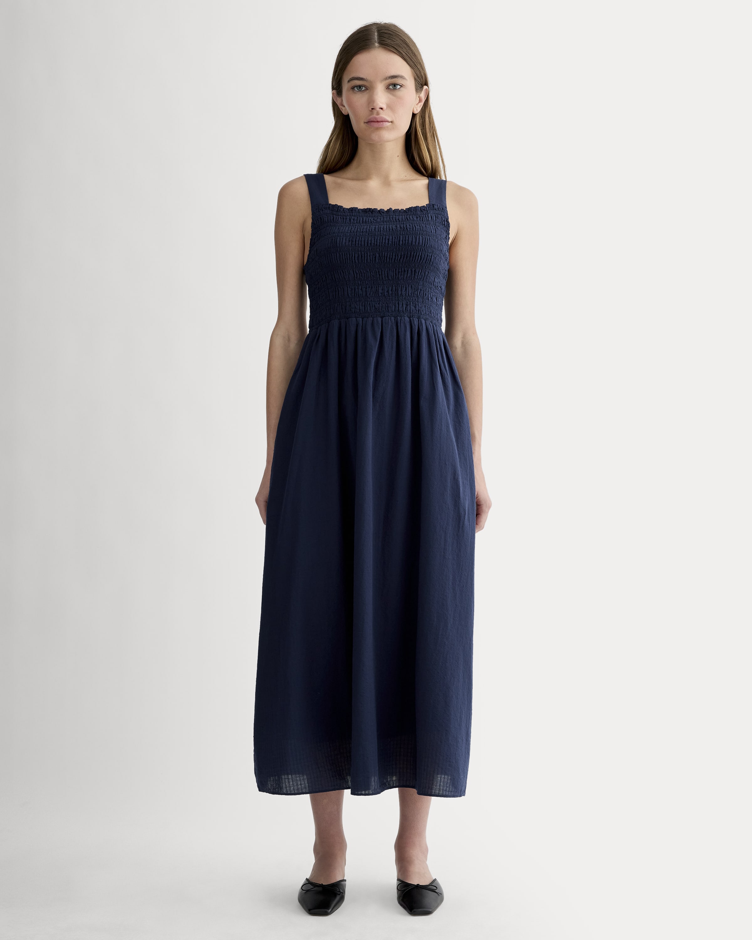 Ash Double Gauze Collared Smock Sleeve