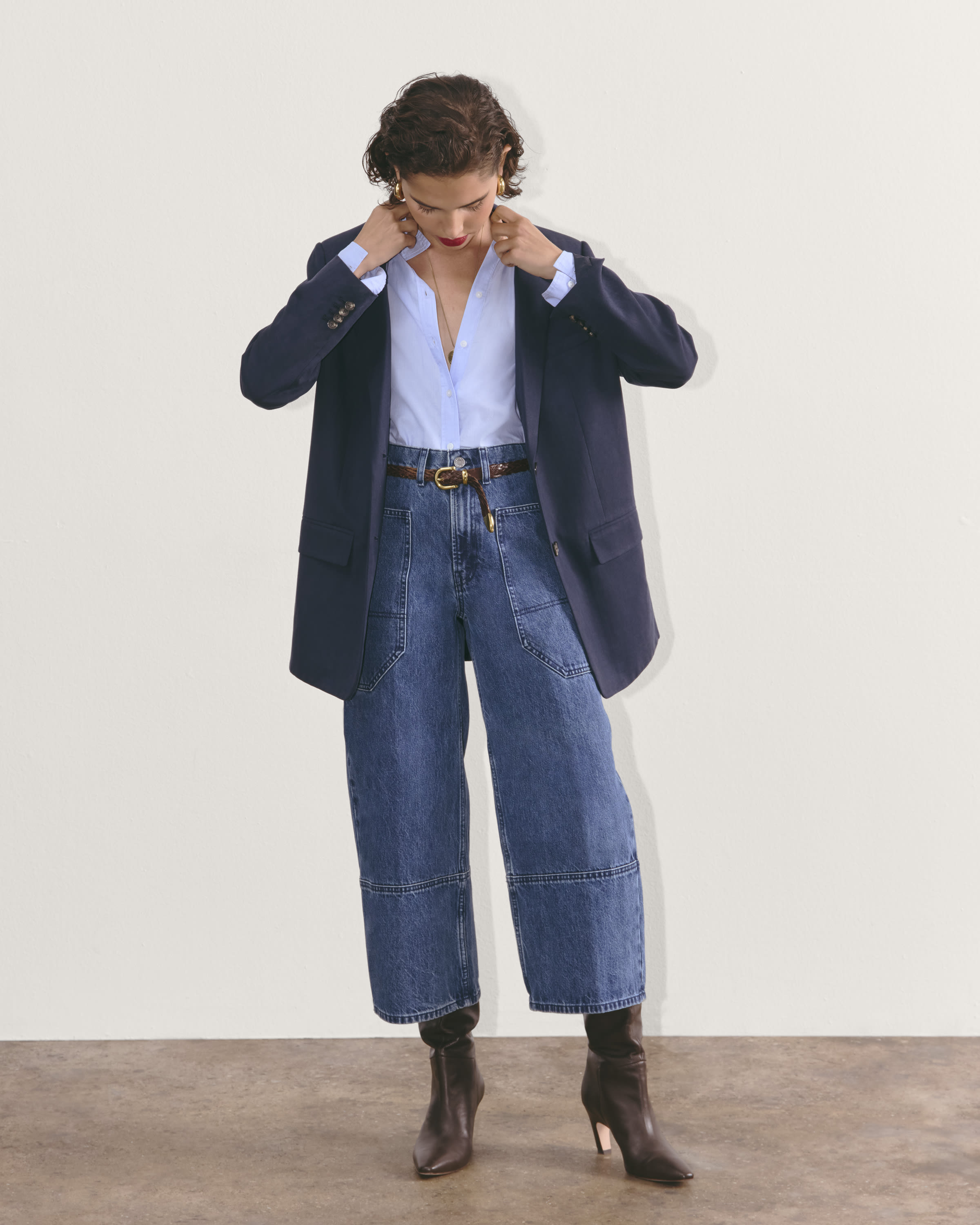 Oversized navy blazer hotsell