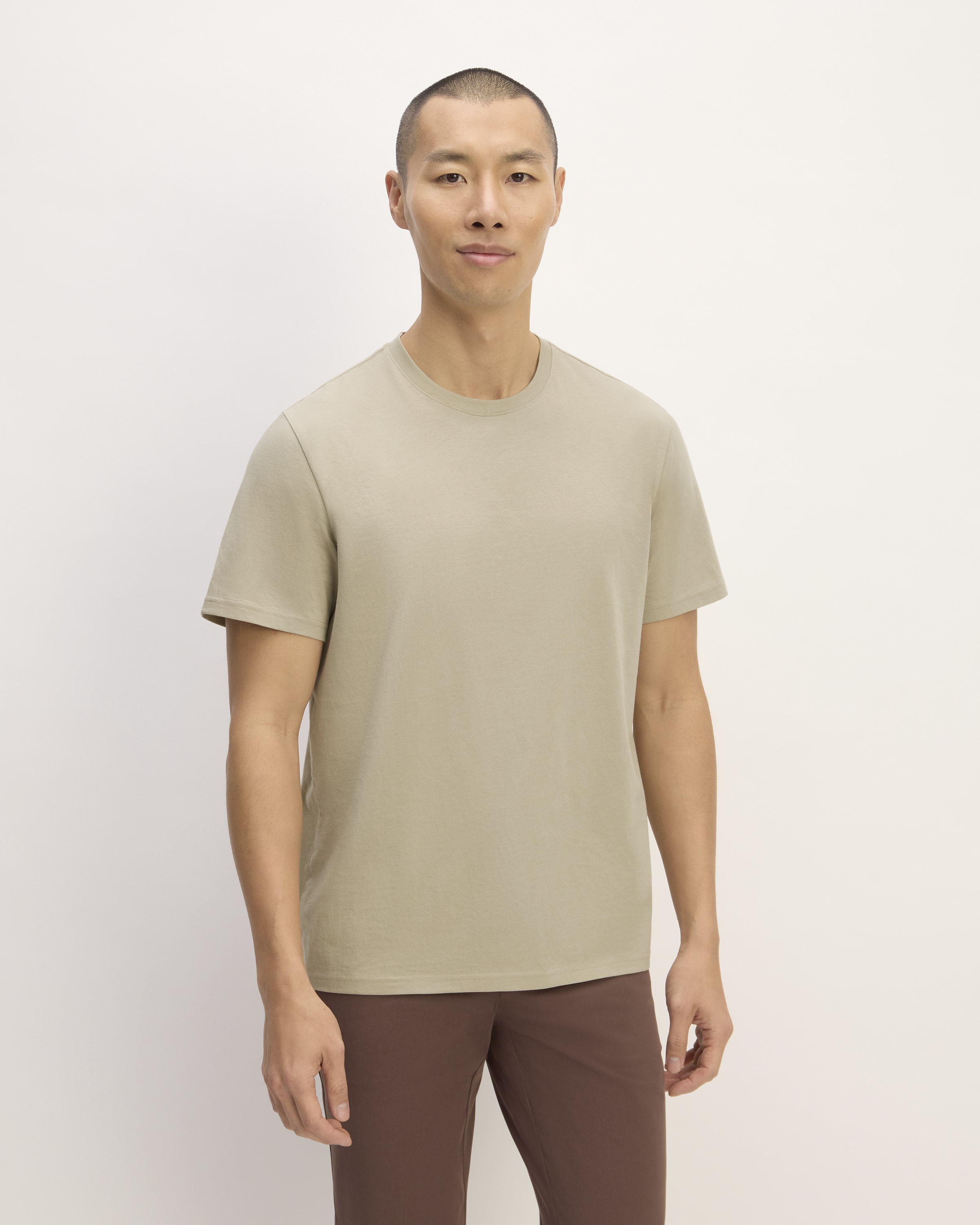 The Essential Organic Crew Trench Coat Khaki – Everlane