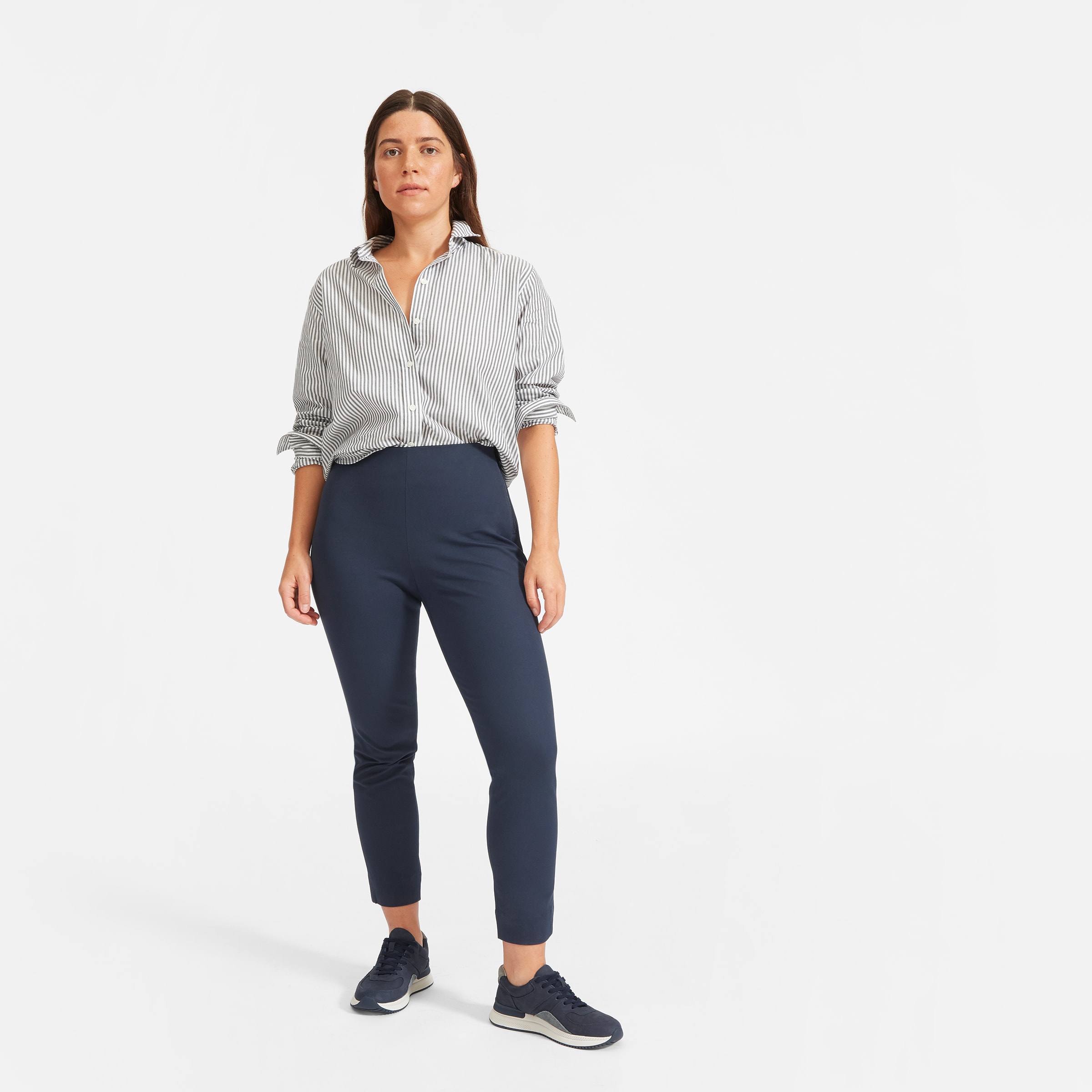 The Curvy Side-Zip Stretch Cotton Pant