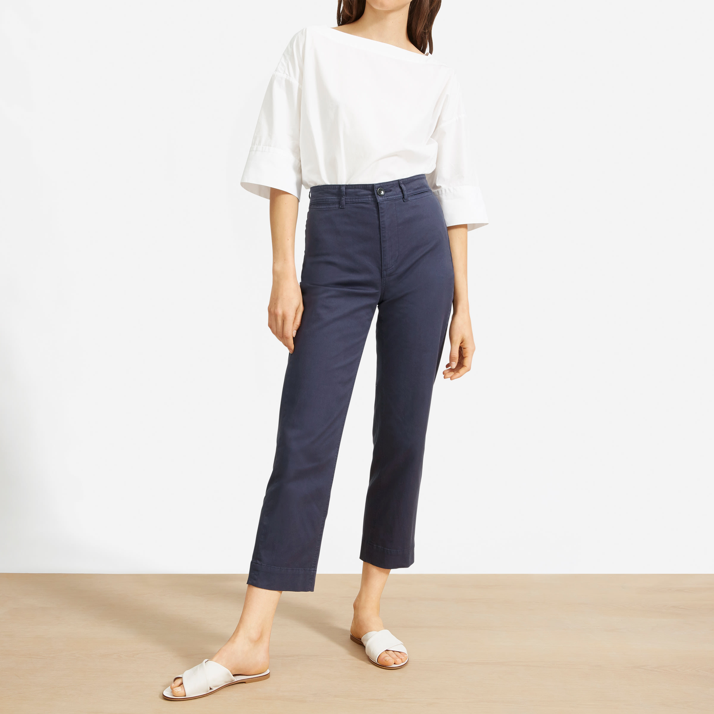 The Lightweight Straight-leg Crop Dark Indigo – Everlane