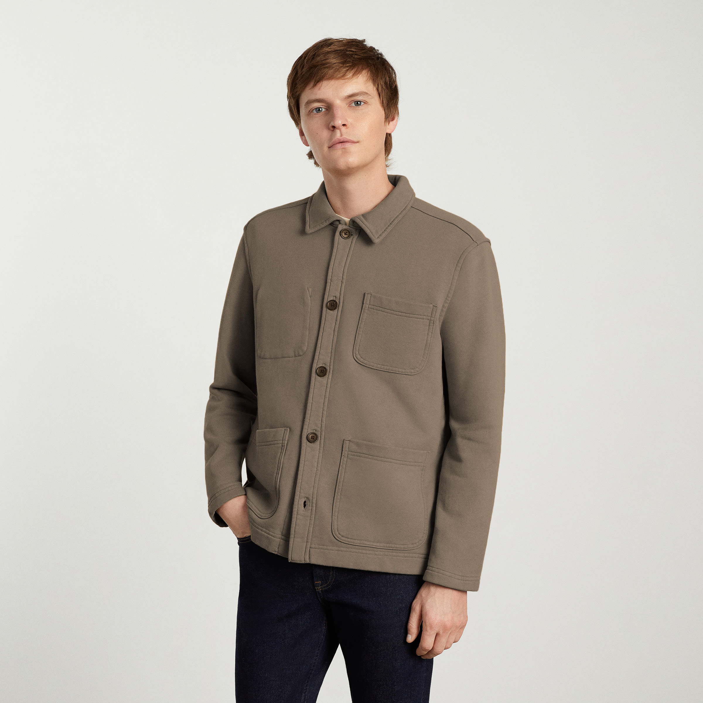 The French Terry Chore Jacket Overcast – Everlane