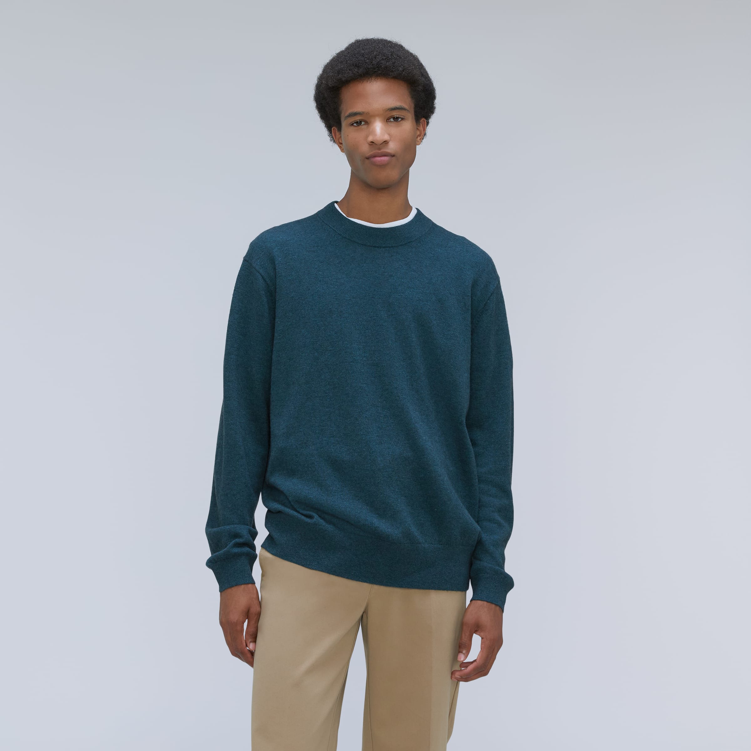 The Merino-Blend Crewneck Sweater Deep Teal – Everlane